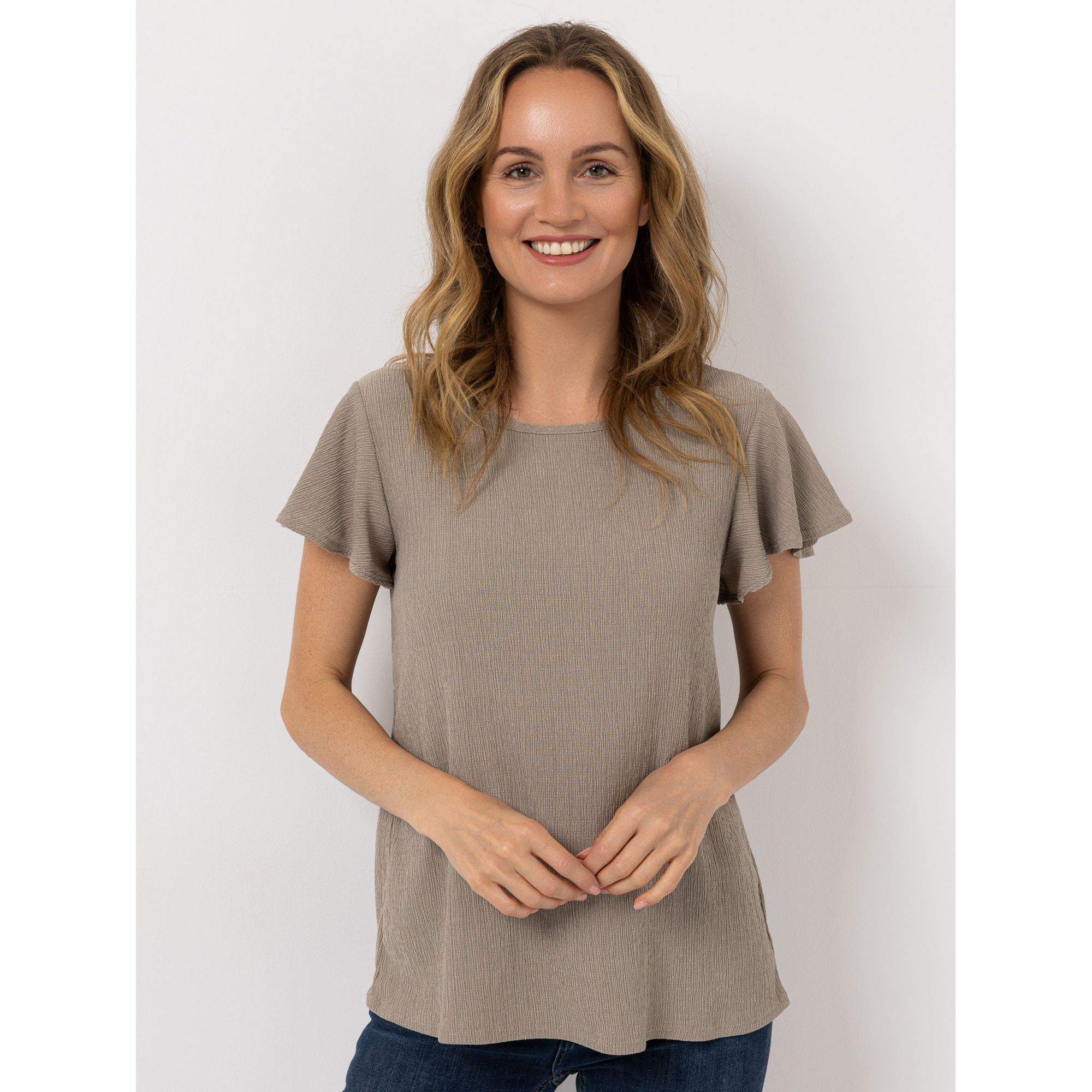 KIM & CO. Shirt, 1/4-Arm Crash Jersey Rundhalsausschnitt figurumspielend