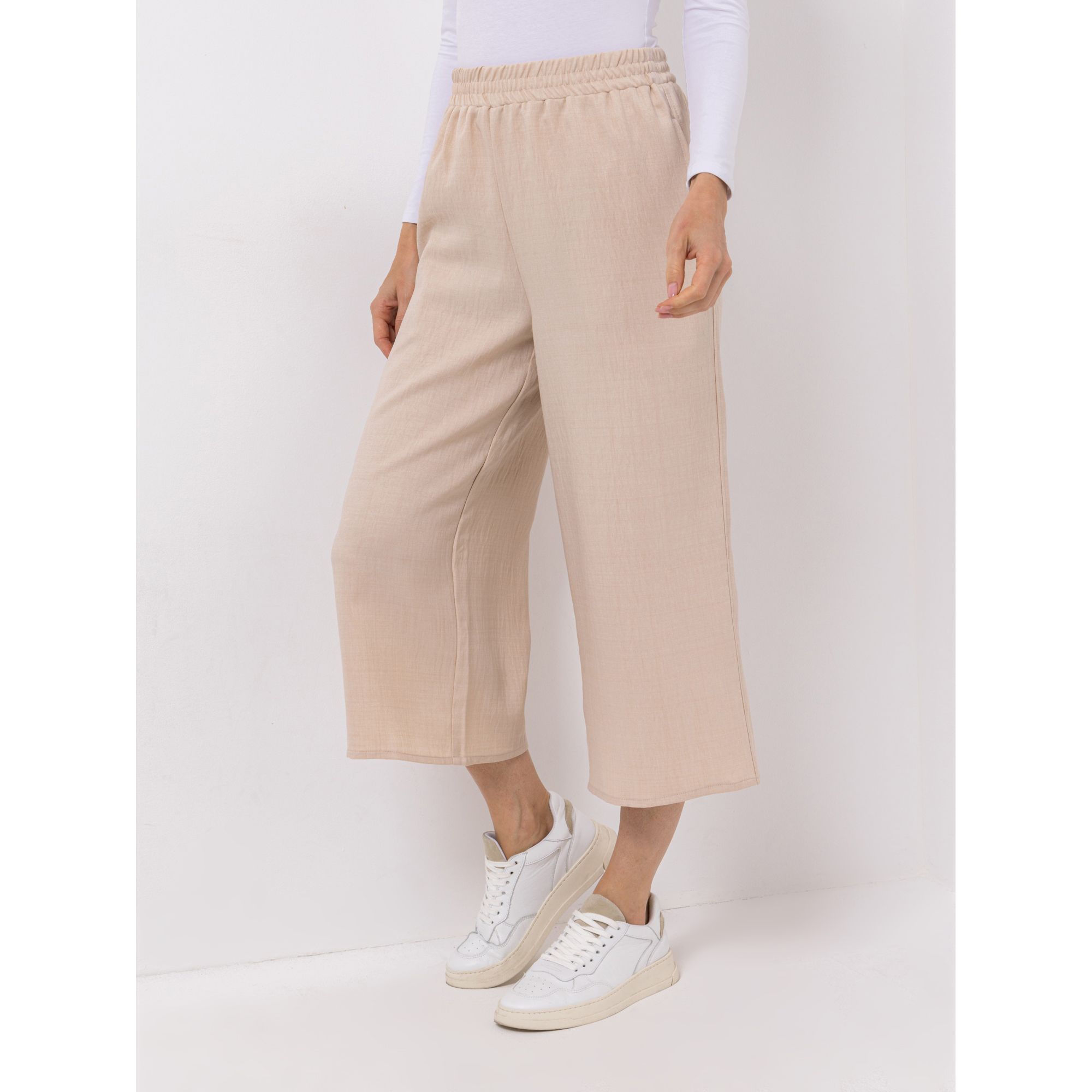 KIM & CO. Hose, 7/8-Länge Chambray-Popeline leicht elastisch weites Bein