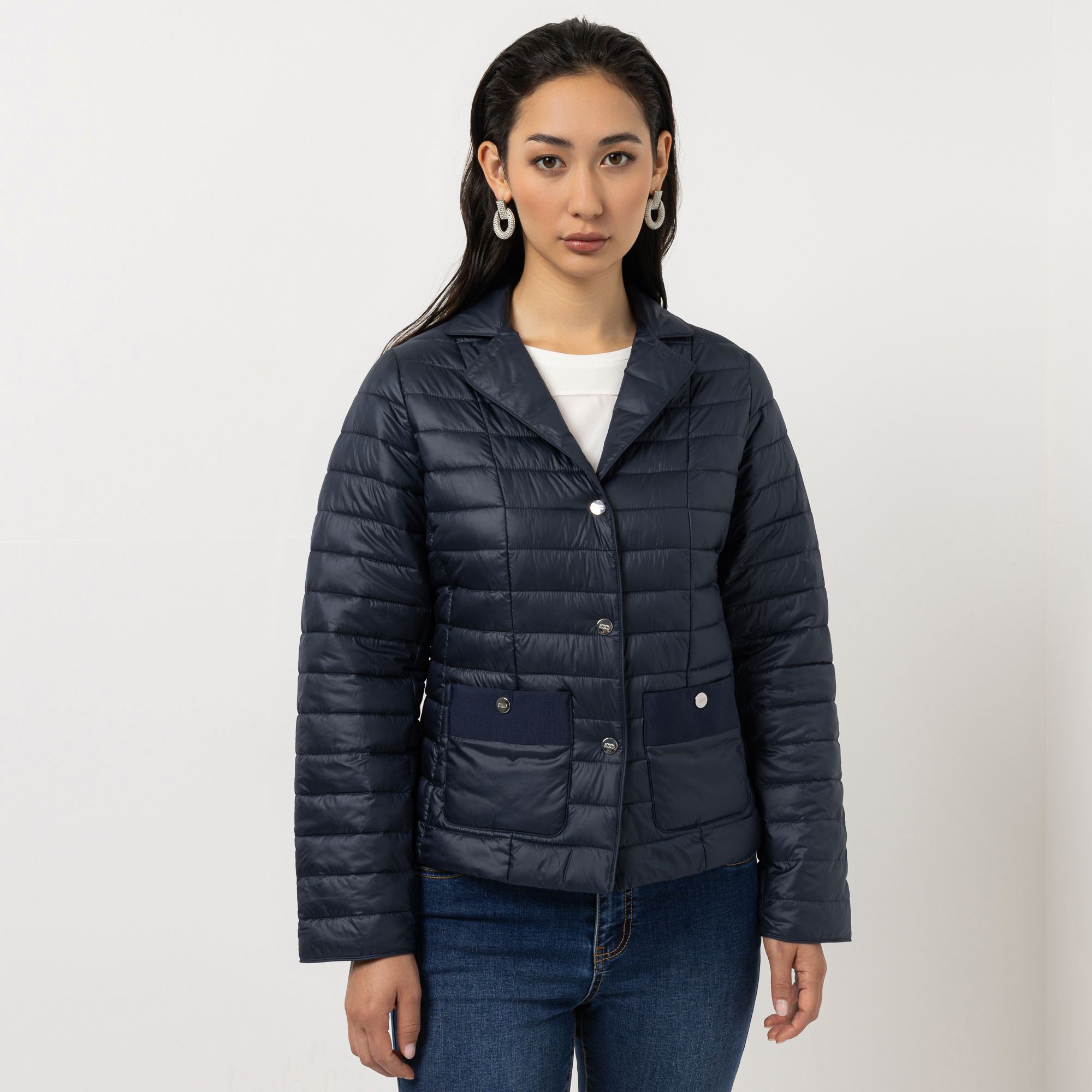 STEFFEN SCHRAUT Steppjacke Reverskragen aufgesetzte Taschen figurumspielend