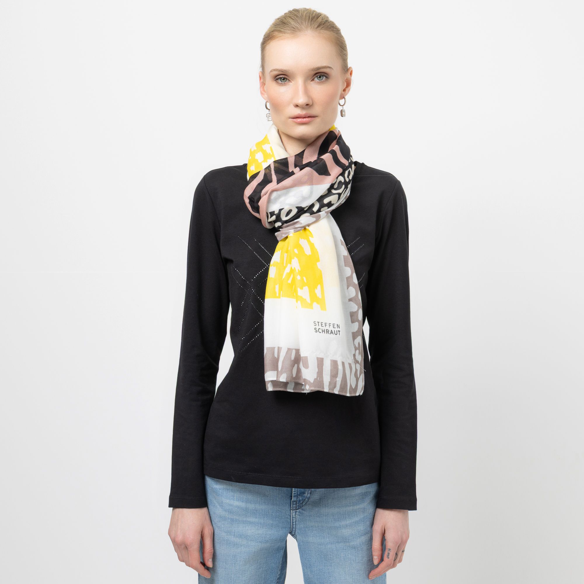 STEFFEN SCHRAUT Schal Biarritz Leo-Druck aus ECOVERO Viskose 100 x 190 cm