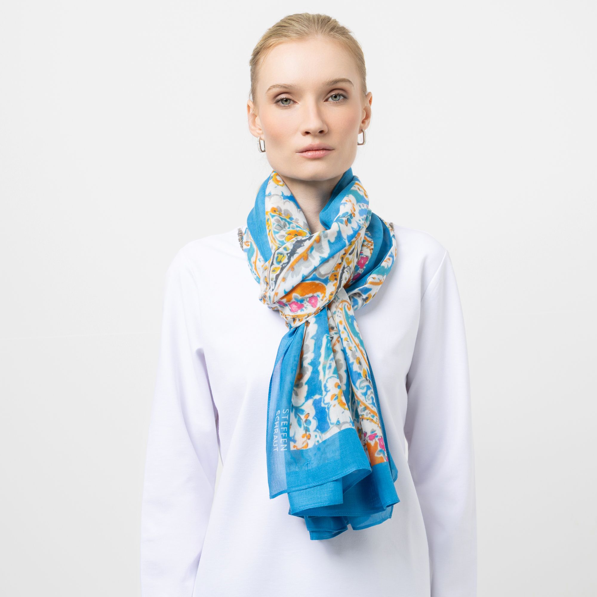 STEFFEN SCHRAUT Schal Biarritz Paisley-Druck aus ECOVERO Viskose 100 x 190 cm