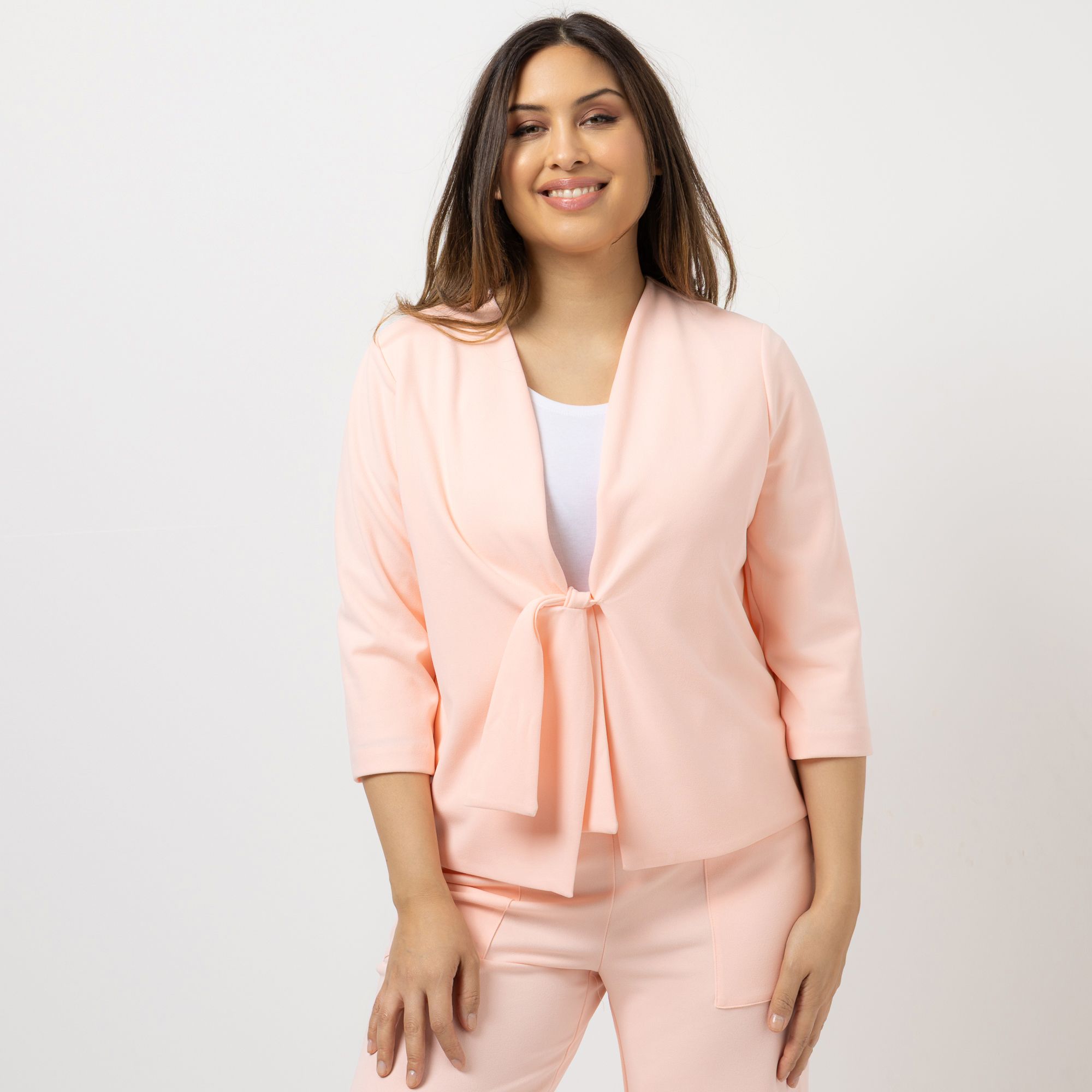 KIM & CO. Jacke, 3/4-Arm Ponti Crepe Jersey Bindeband figurumspielend