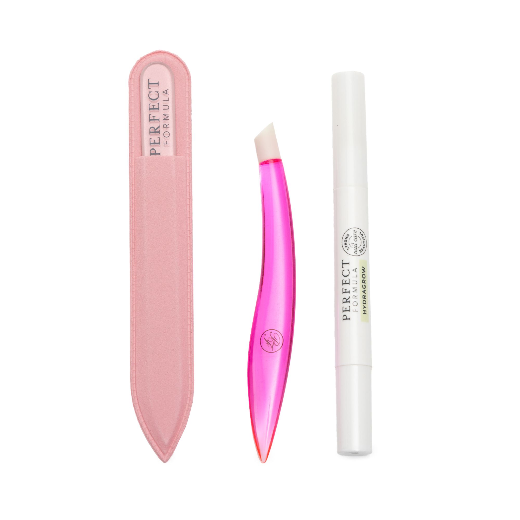 PERFECT FORMULA Nagelfeile aus Kristallglas Nagelhautschieber & HydraGrow