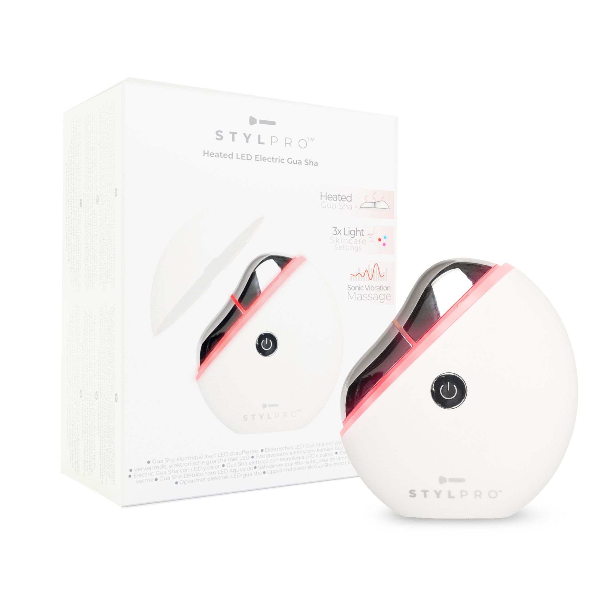 STYLPRO elektrischer Gua Sha mit LED-Licht, Wärme und Vibration ca. 11,6x6,1x14 cm