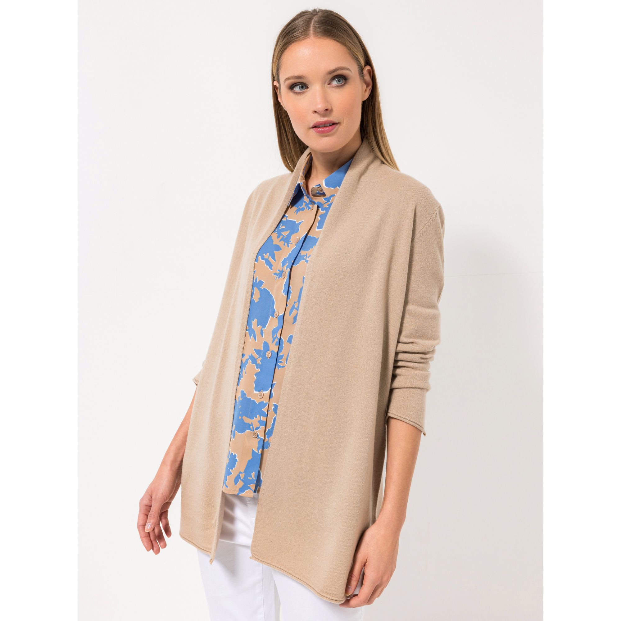 STEFFEN SCHRAUT Longcardigan, 1/1-Arm Deauville 100% Kaschmir leger weit
