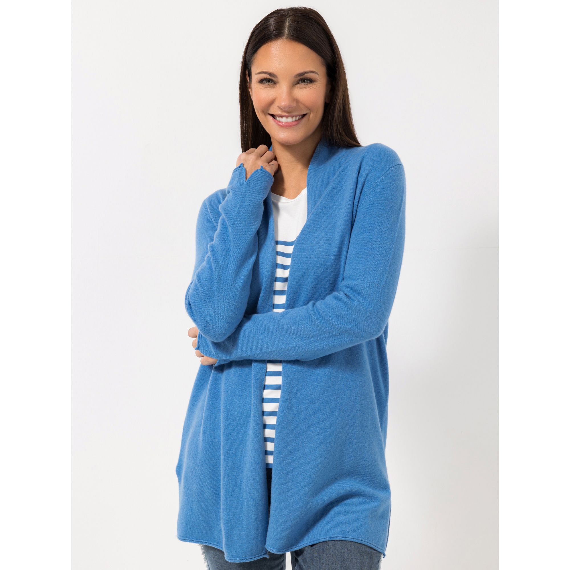 STEFFEN SCHRAUT Longcardigan, 1/1-Arm Deauville 100% Kaschmir leger weit