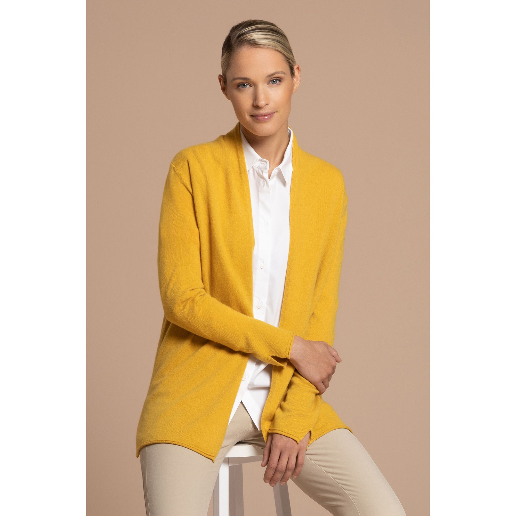 STEFFEN SCHRAUT Longcardigan, 1/1-Arm Deauville 100% Kaschmir leger weit