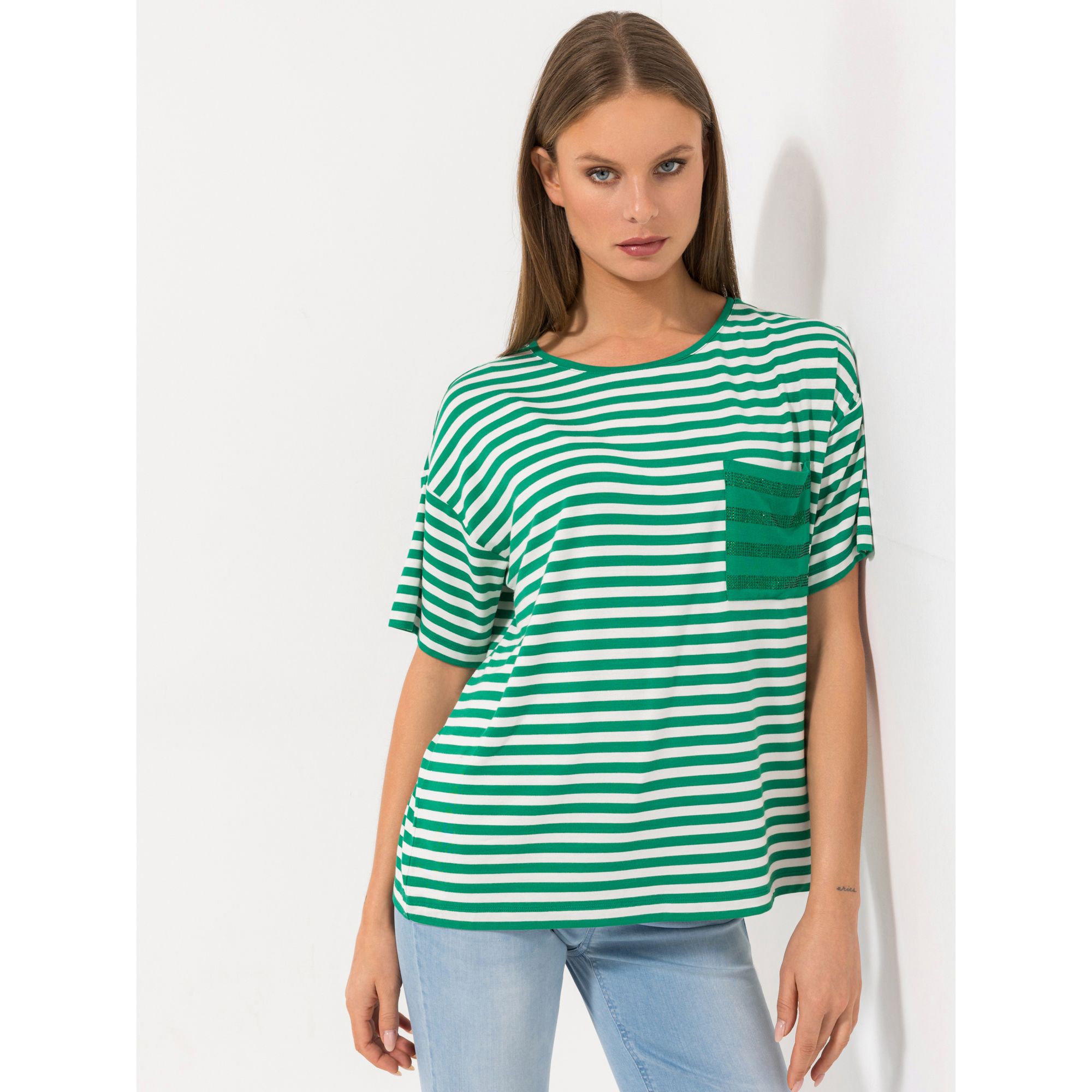 STEFFEN SCHRAUT Shirt Los Cabos 1/2-Arm aufgesetzte Tasche leger weit - Oversize