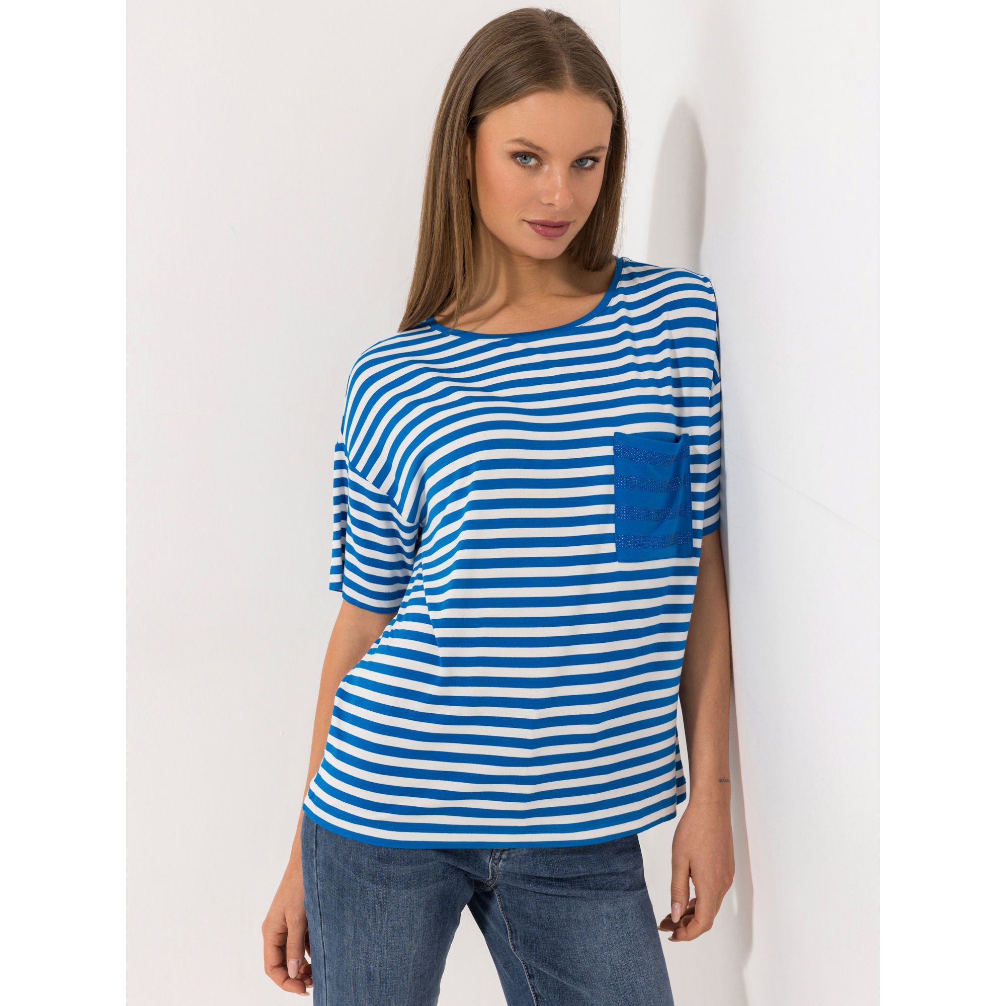 STEFFEN SCHRAUT Shirt Los Cabos 1/2-Arm aufgesetzte Tasche leger weit - Oversize