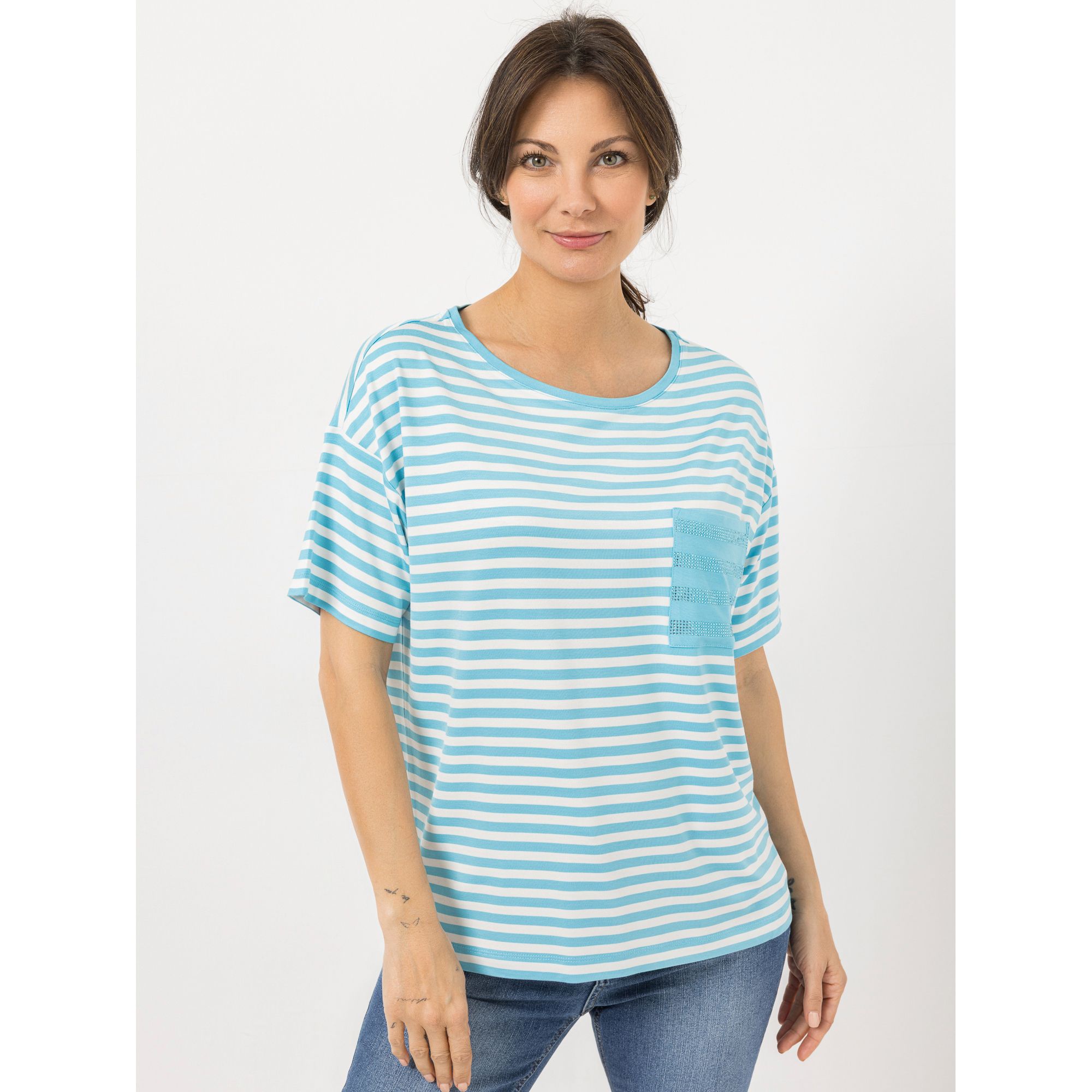 STEFFEN SCHRAUT Shirt Los Cabos 1/2-Arm aufgesetzte Tasche leger weit - Oversize