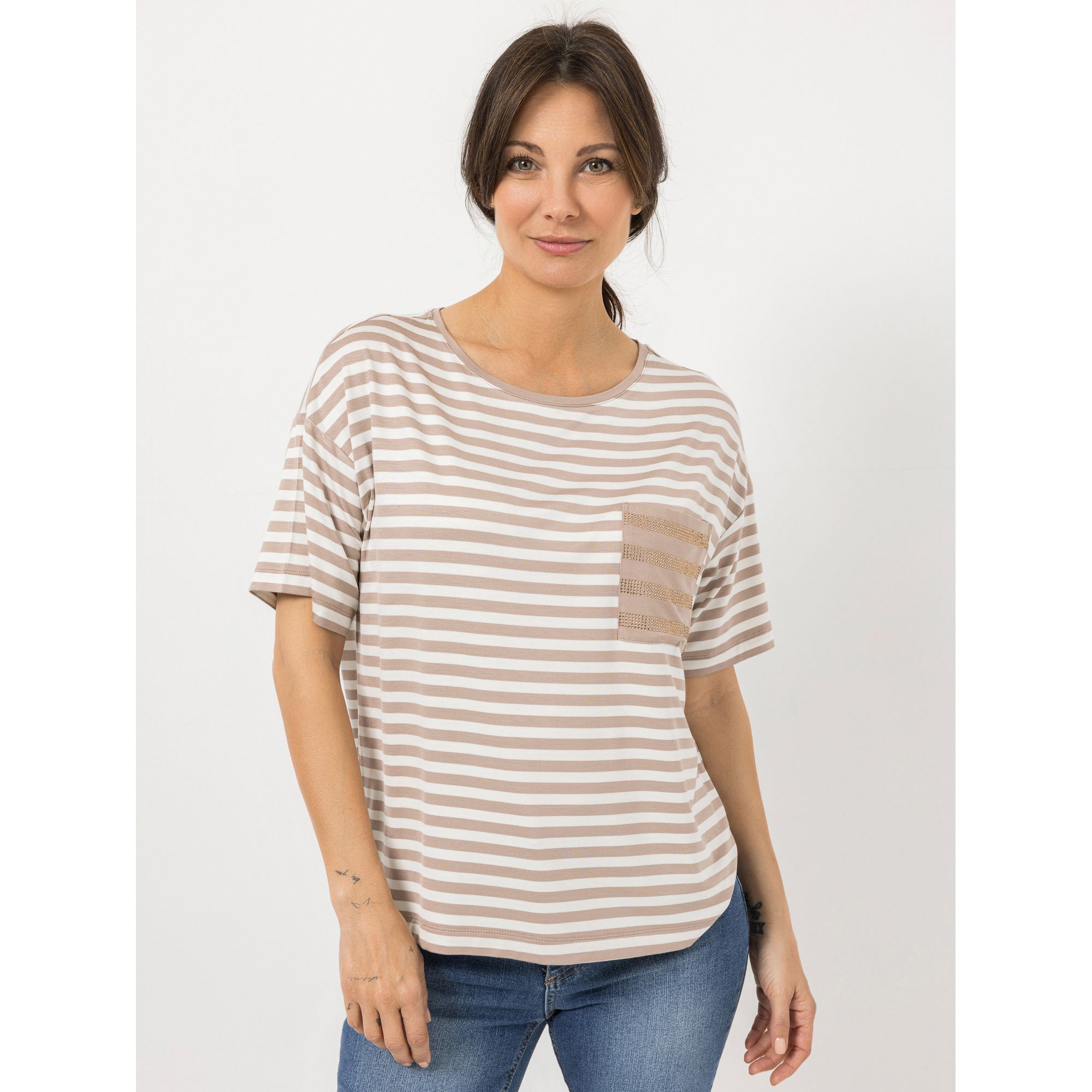 STEFFEN SCHRAUT Shirt Los Cabos 1/2-Arm aufgesetzte Tasche leger weit - Oversize