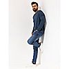 STRANDFEIN Menswear Jeanshose, lange Form 5-Pocket-Style Logoprägung Used-Look, 1 of 5
