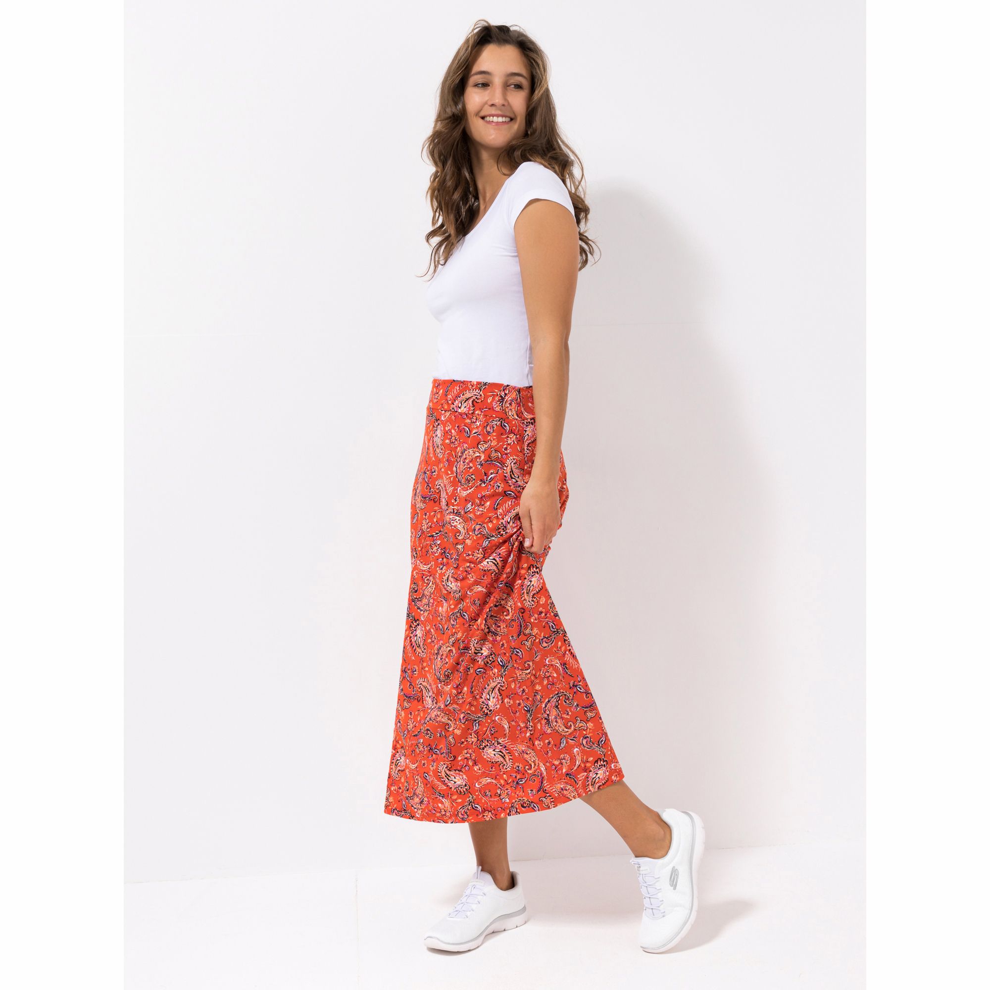 KIM & CO. Maxi-Rock Brazil Knit Jersey Rundumdehnbund figurumspielend