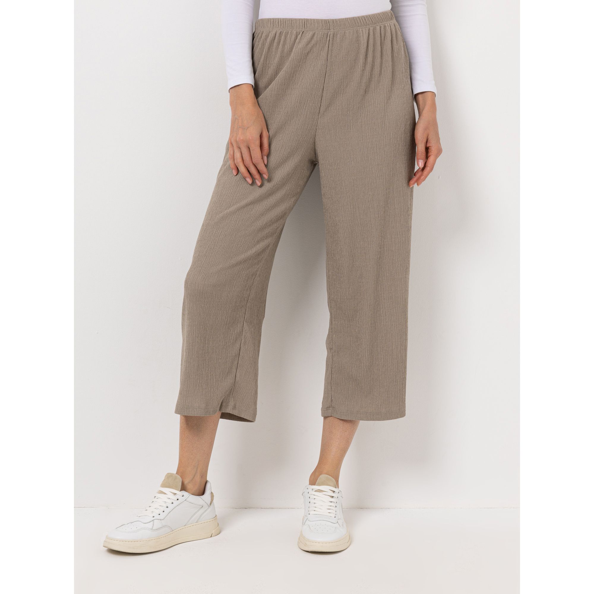 KIM & CO. Hose, 7/8-Länge Crash Jersey Rundumdehnbund weites Bein