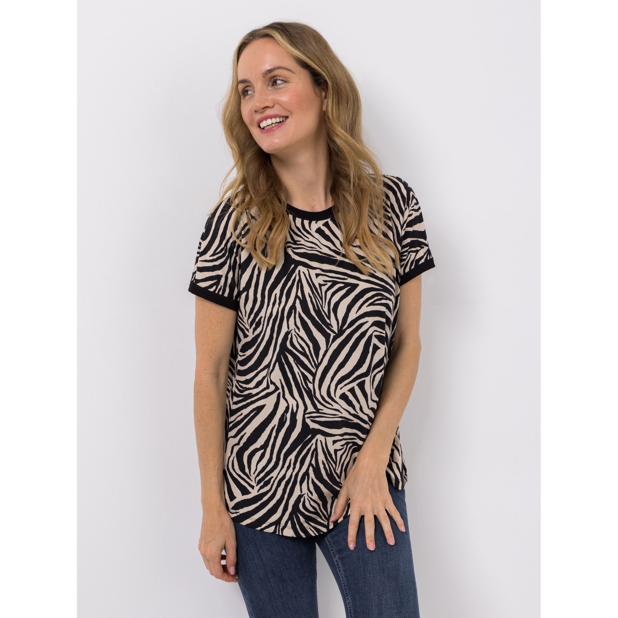 KIM & CO. Shirt, 1/2-Arm Brazil Knit Jersey Kontrast-Details figurumspielend