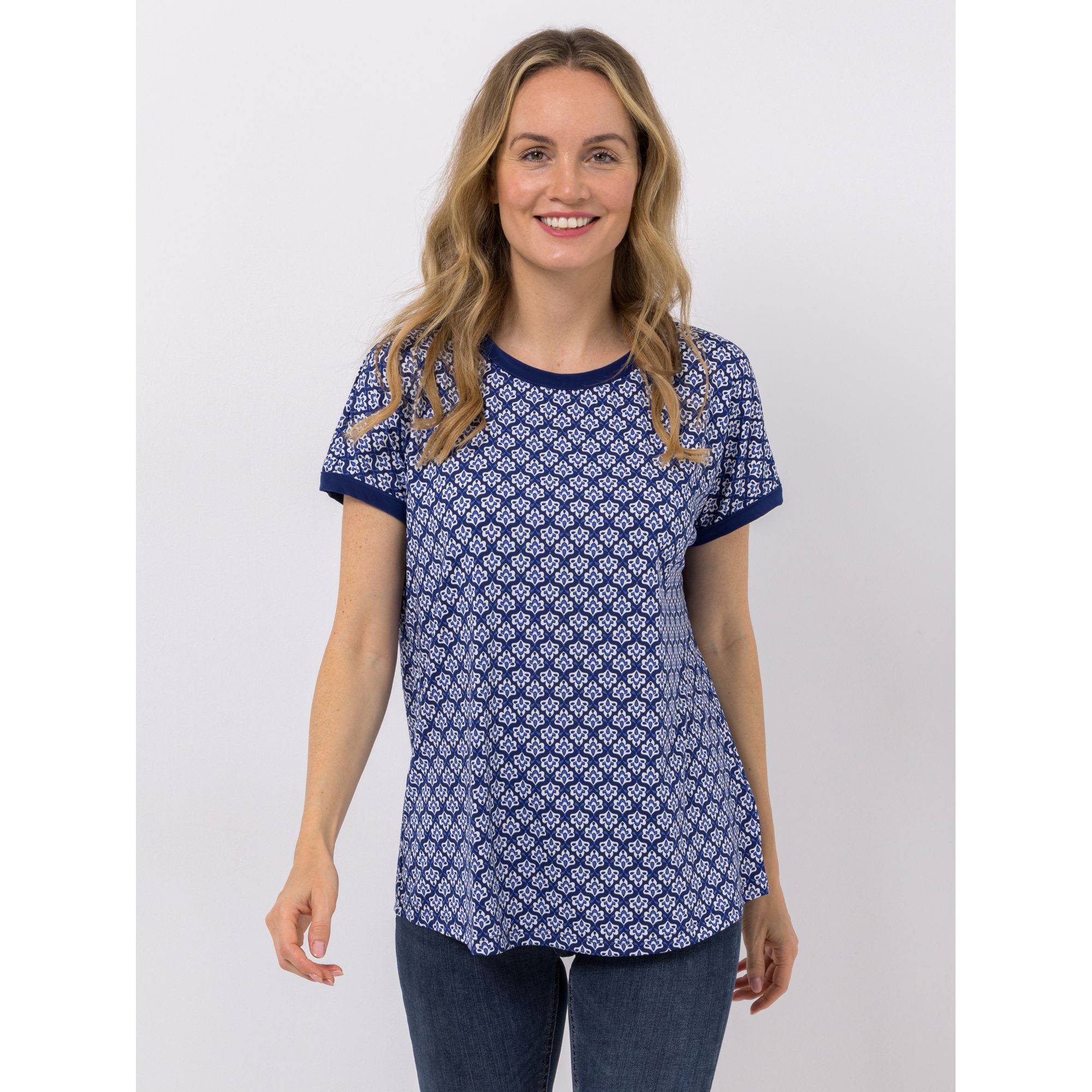 KIM & CO. Shirt, 1/2-Arm Brazil Knit Jersey Kontrast-Details figurumspielend