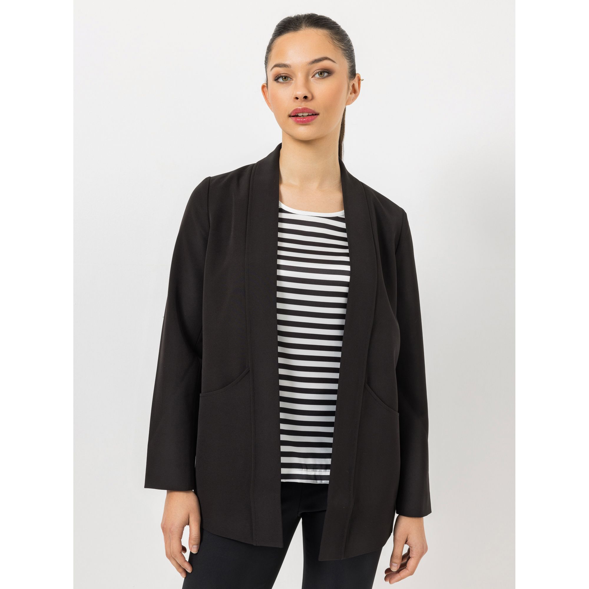 STEFFEN SCHRAUT Blazer offene Front Eingrifftaschen figurumspielend