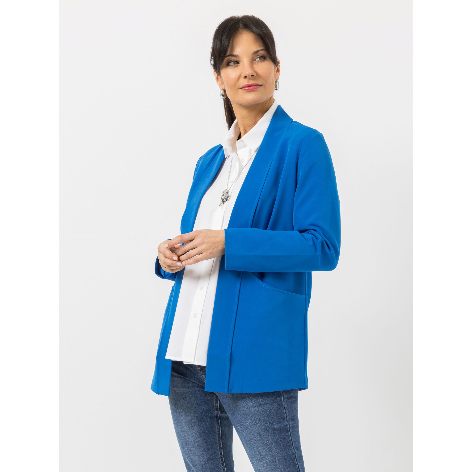 STEFFEN SCHRAUT Blazer offene Front Eingrifftaschen figurumspielend