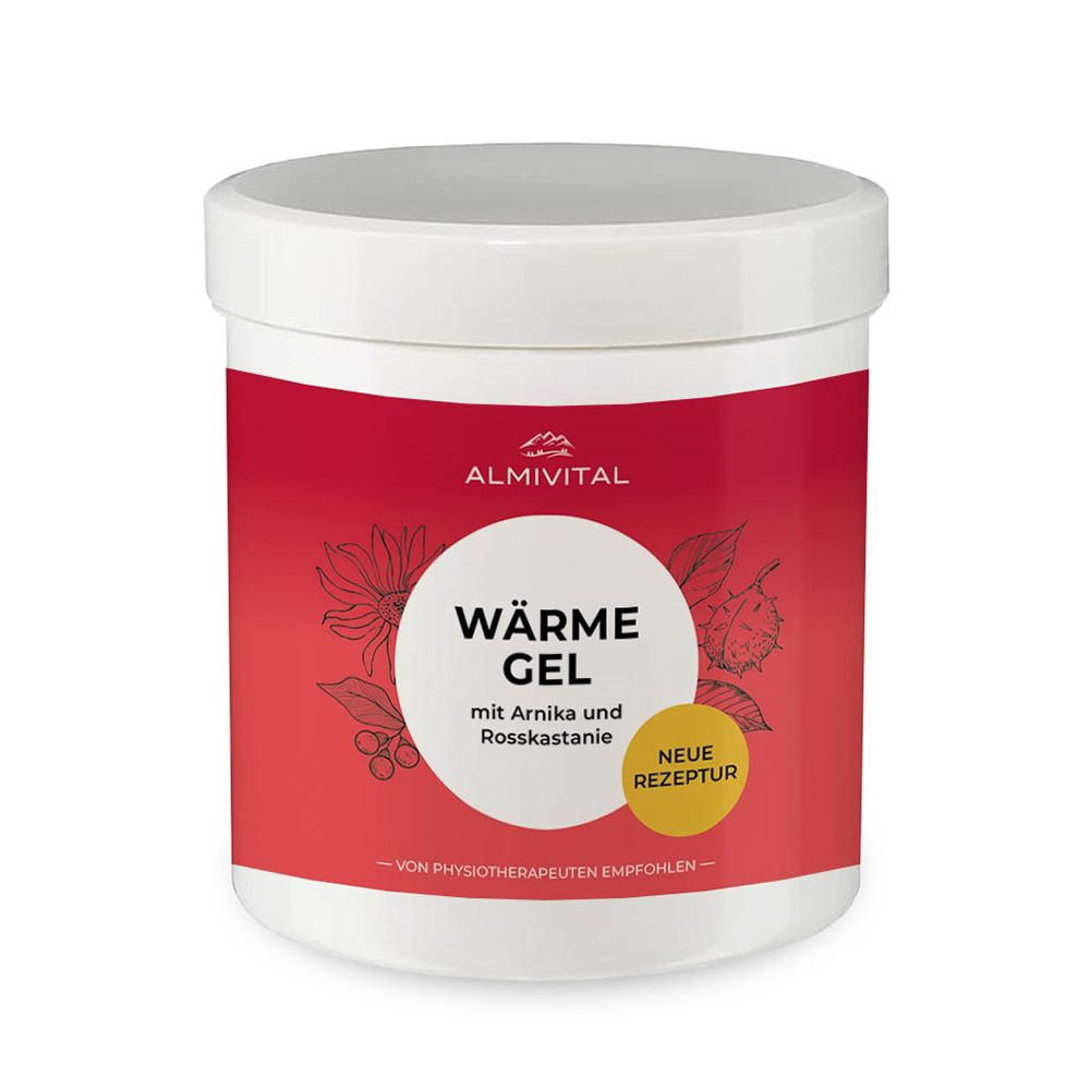 ALMIVITAL Wärmegel mit Arnika, Rosskastanie & Kampfer pflegende Formel 500ml