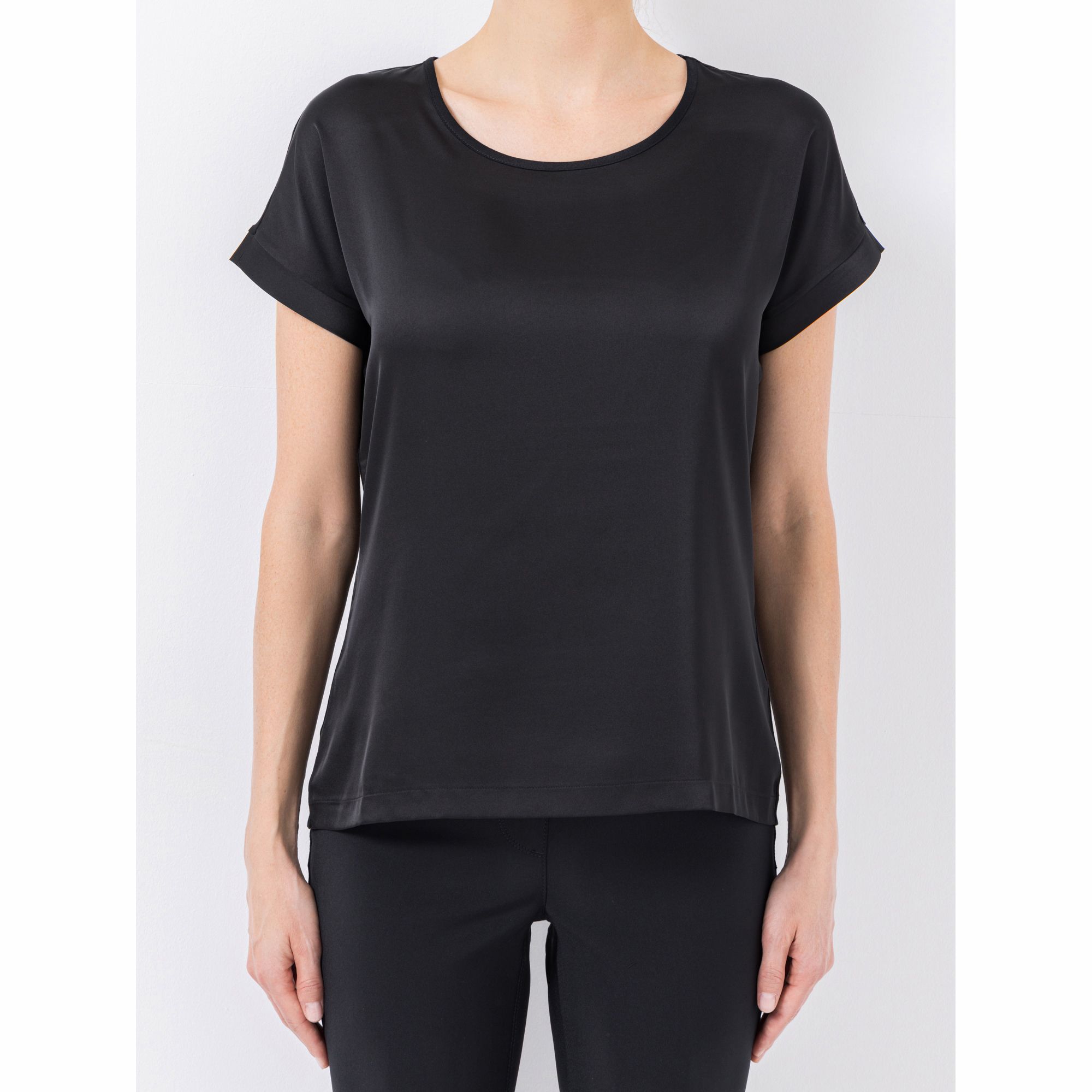 STEFFEN SCHRAUT Blusenshirt Havanna Rundhalsausschnitt Materialmix leger weit