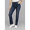 EVA LUTZ Jeans, lange Form 5-Pocket-Style Logo-Taschenfutter gerades Bein