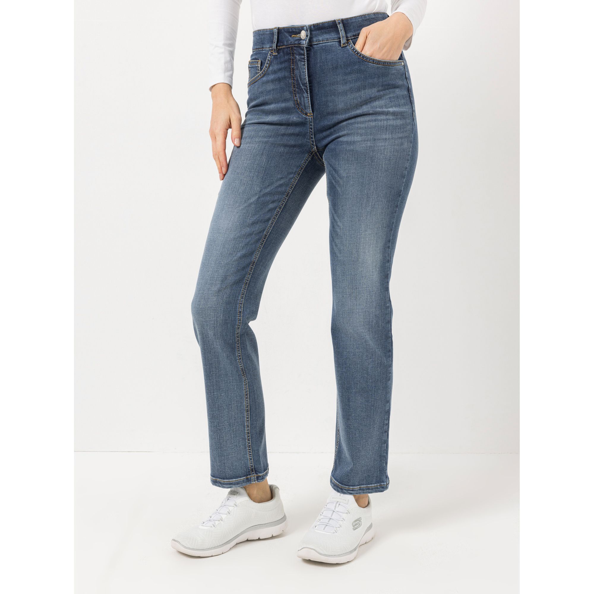 EVA LUTZ Jeanshose Efi lange Form 5-Pocket-Style gerades Bein