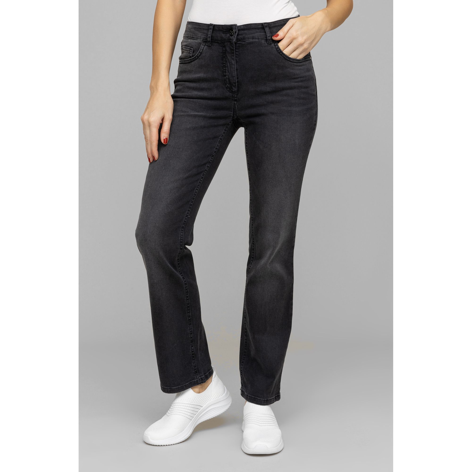 EVA LUTZ Jeanshose Efi lange Form 5-Pocket-Style gerades Bein