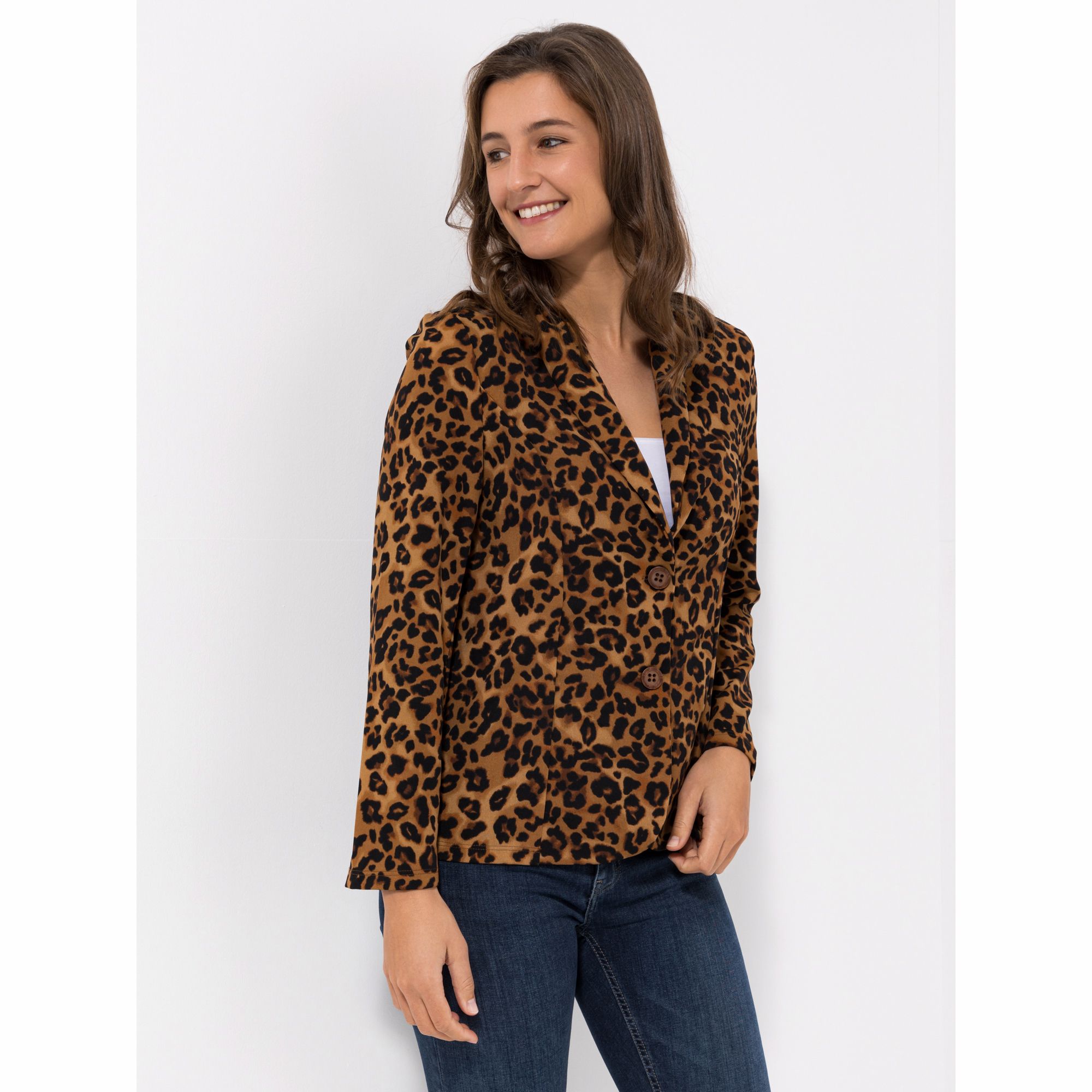 KIM & CO. Blazer, Langarm Ponti Crepe Jersey 2 Knopf-Verschluss figurnah