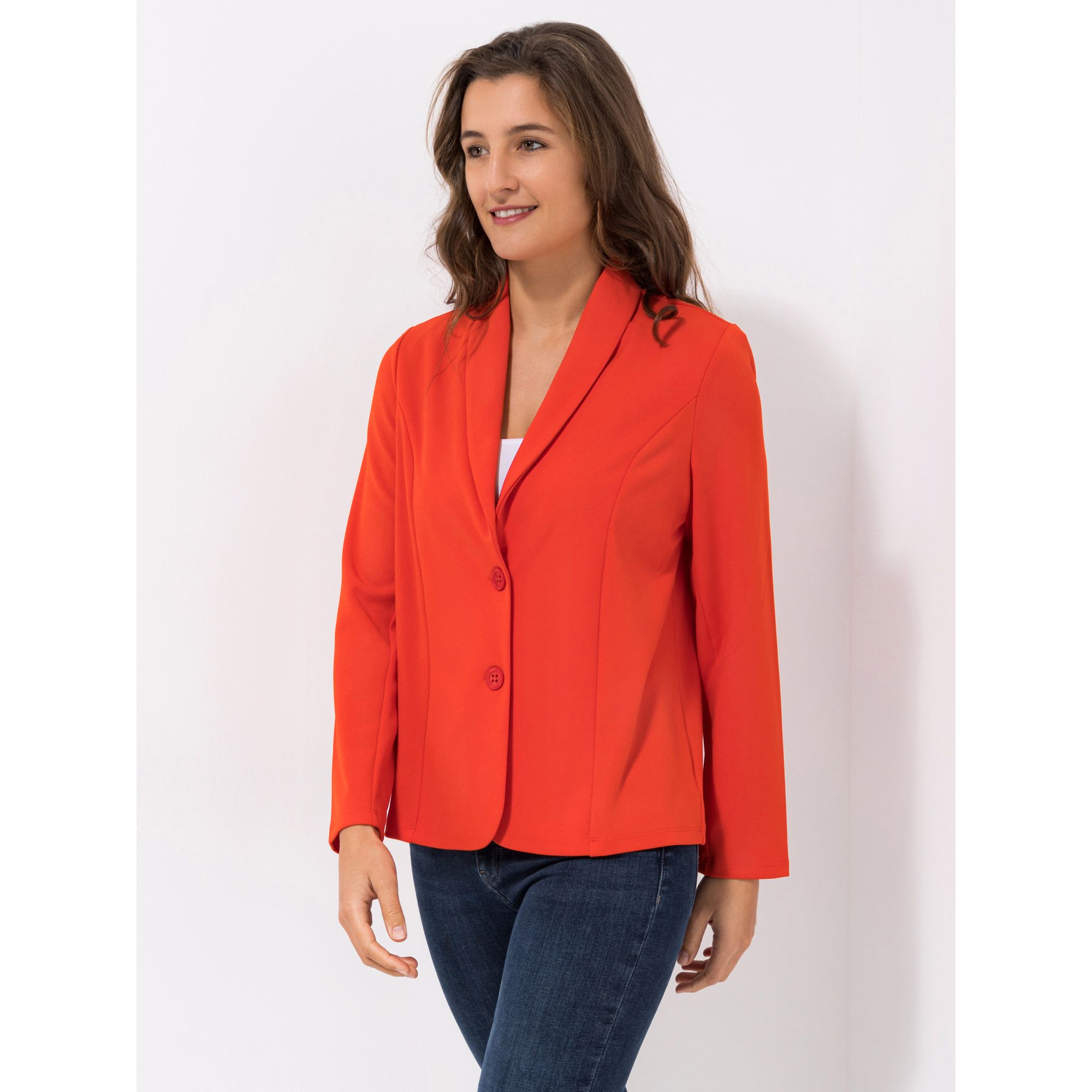 KIM & CO. Blazer, Langarm Ponti Crepe Jersey 2 Knopf-Verschluss figurnah