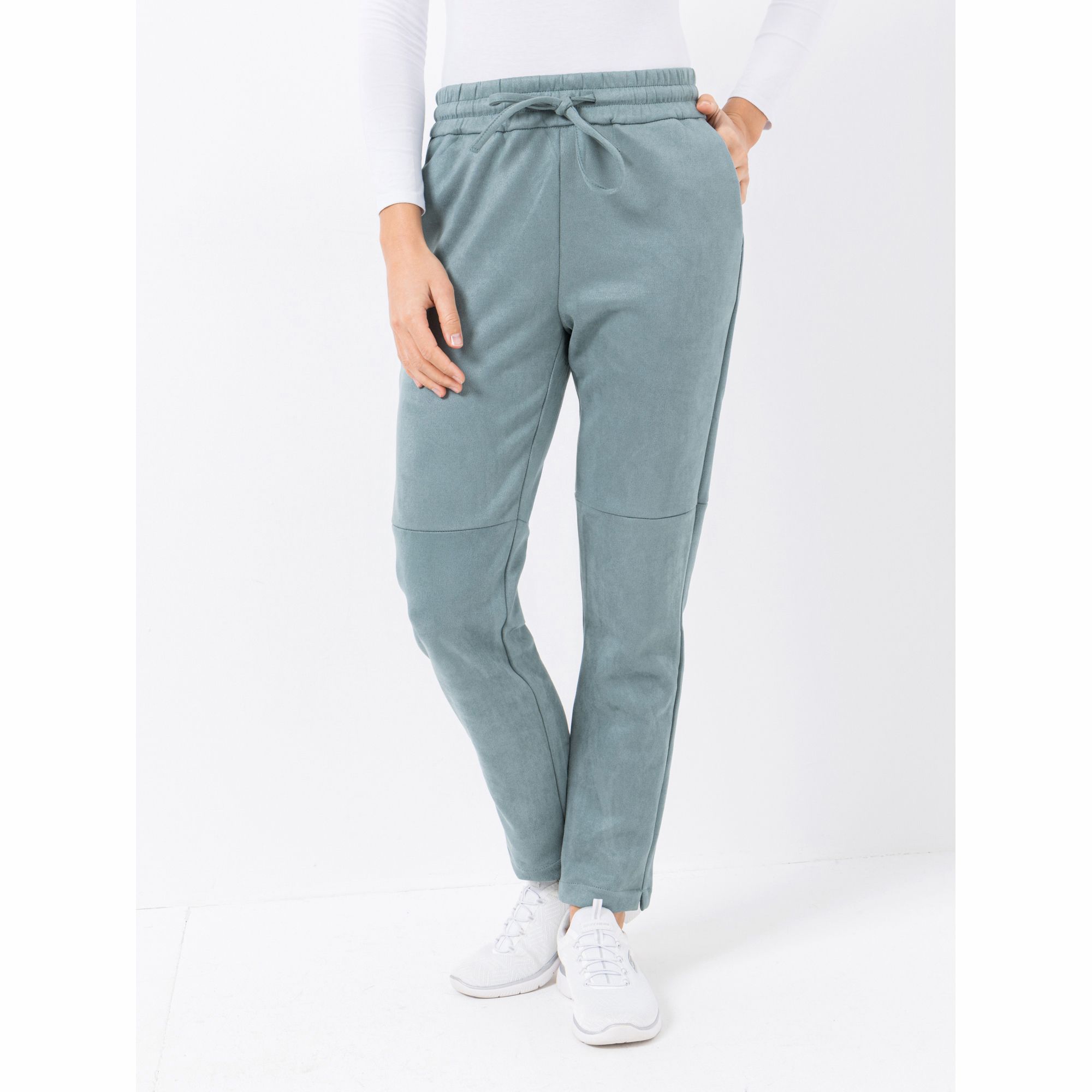 DINE 'N' DANCE Hose, lange Form Rundumdehnbund Bindeband gerades Bein