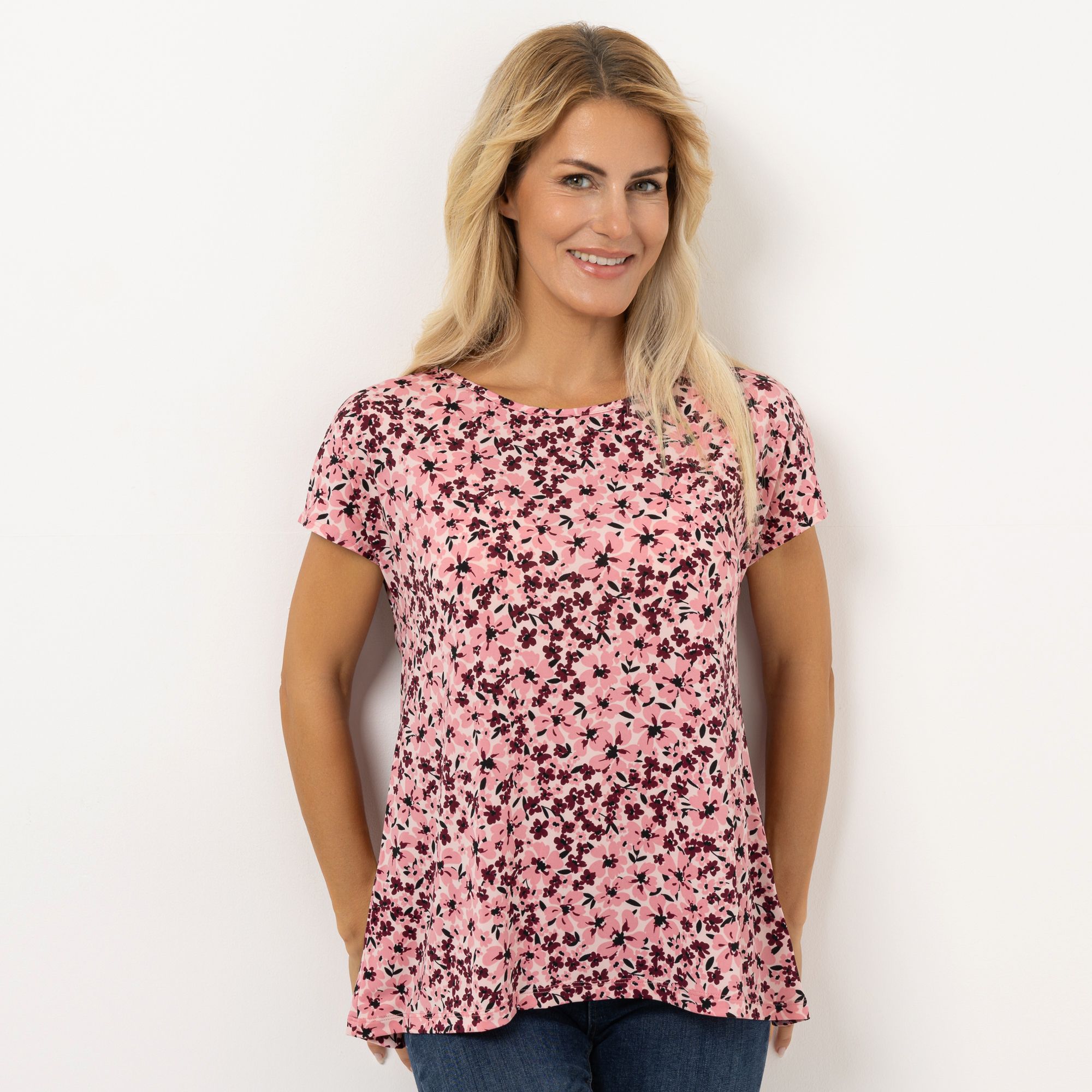 KIM & CO. Shirt, 1/4-Arm Brazil Knit Jersey Rundhalsausschnitt figurumspielend