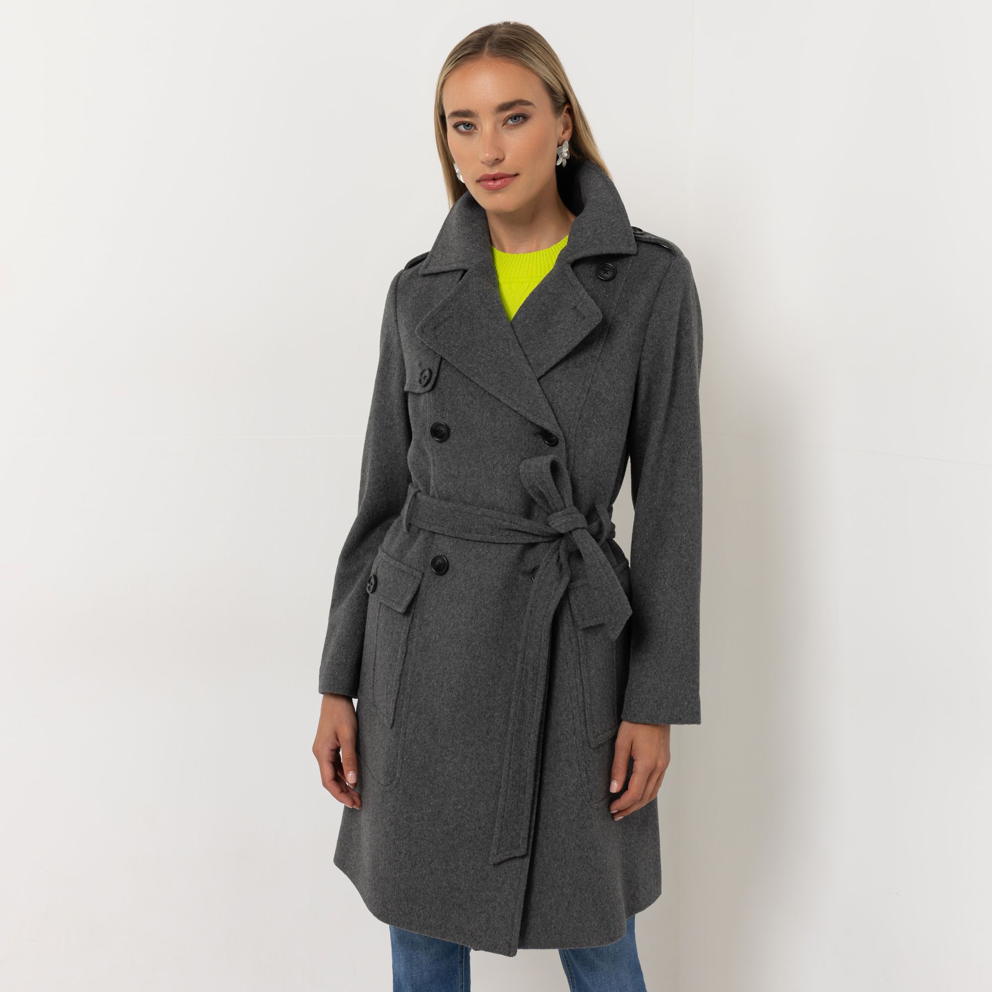 STEFFEN SCHRAUT Trenchcoat Reverskragen Pattentaschen figurumspielend