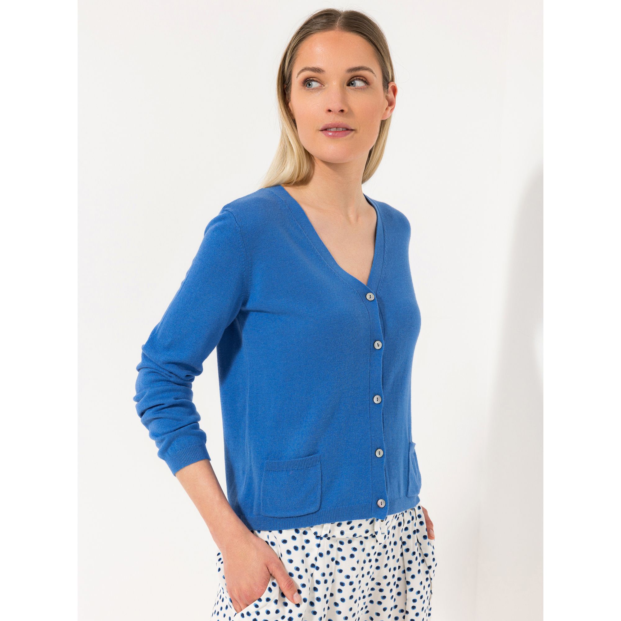 STEFFEN SCHRAUT Cardigan, 1/1-Arm aufgesetzeTaschen mit ECOVERO Viskose figurumspielend