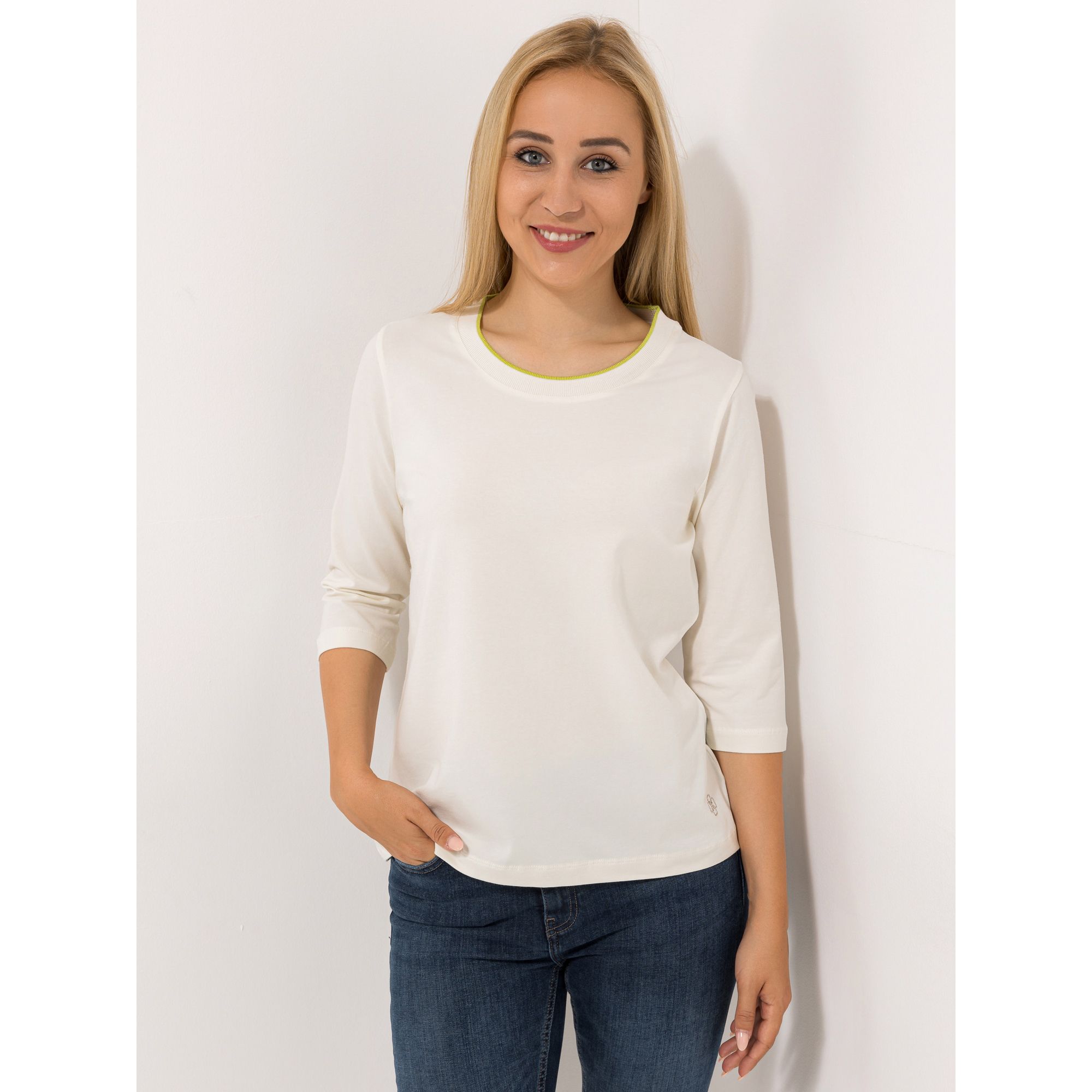 DAWID by Dawid Tomaszewski Shirt, 3/4-Arm Rundhalsausschnitt figurumspielend