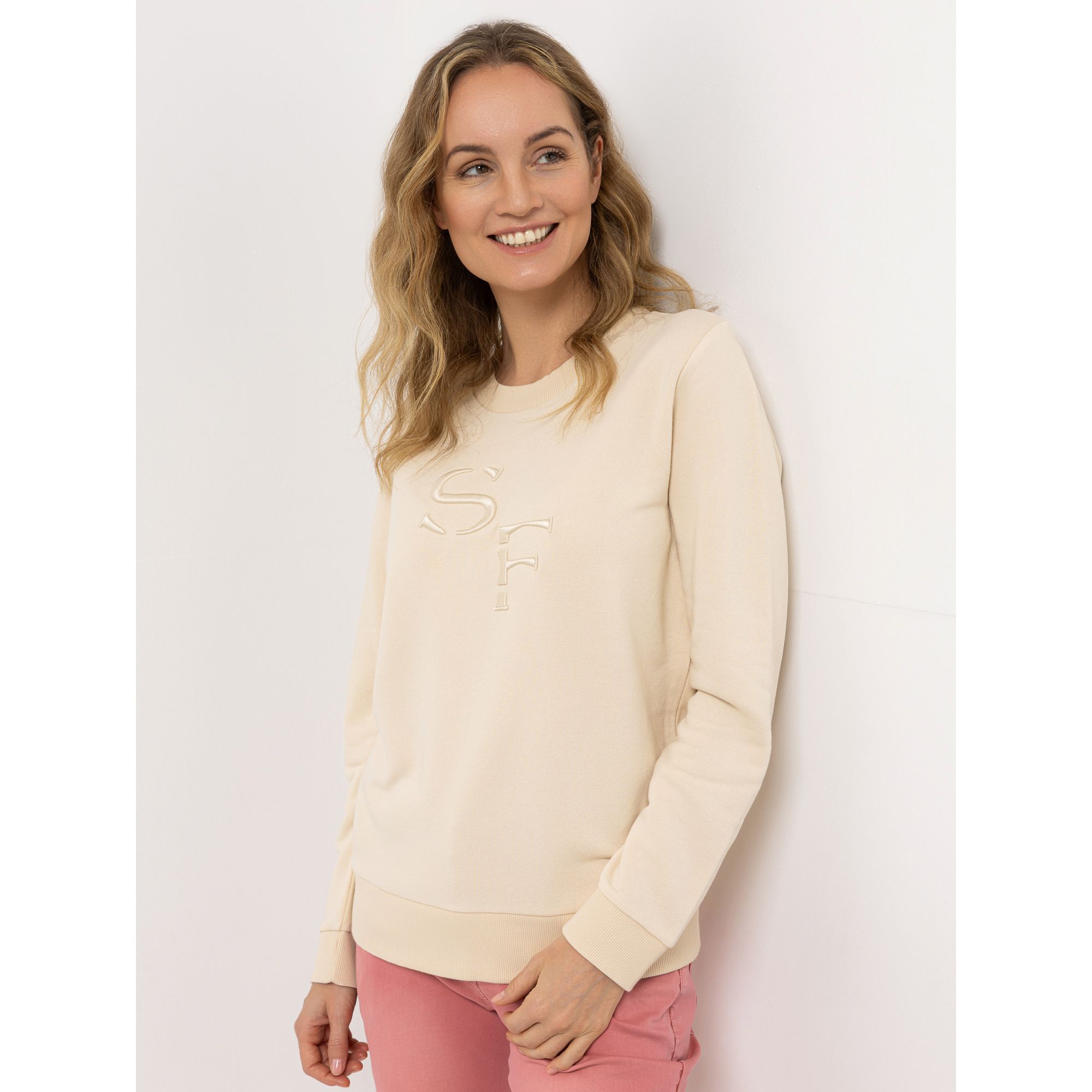 STRANDFEIN Sweatshirt Rundhalsausschnitt OEKO-TEX® Logostickerei