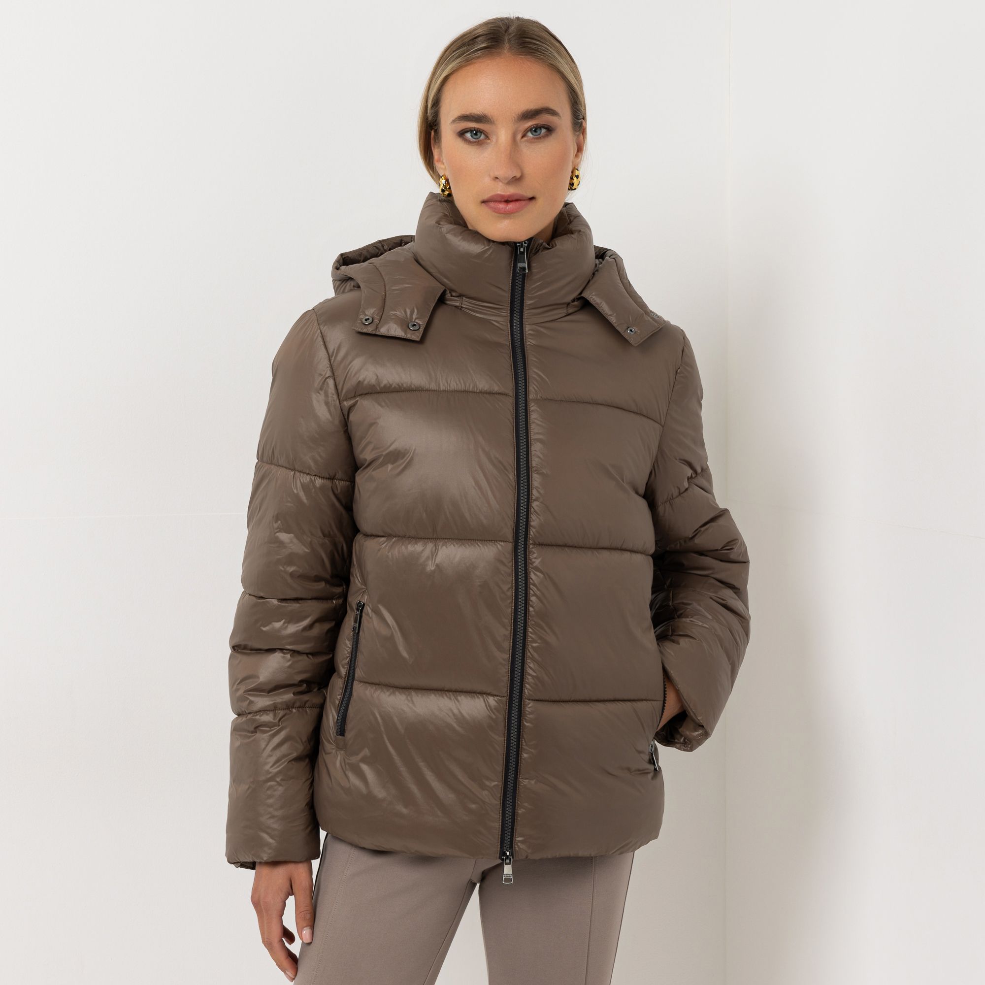 STEFFEN SCHRAUT Steppjacke abnehmbare Kapuze Reißverschlusstaschen Oversize