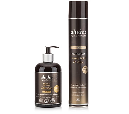 ahuhu organic hair care Anti-Age Shampoo & Hairspray je 500ml