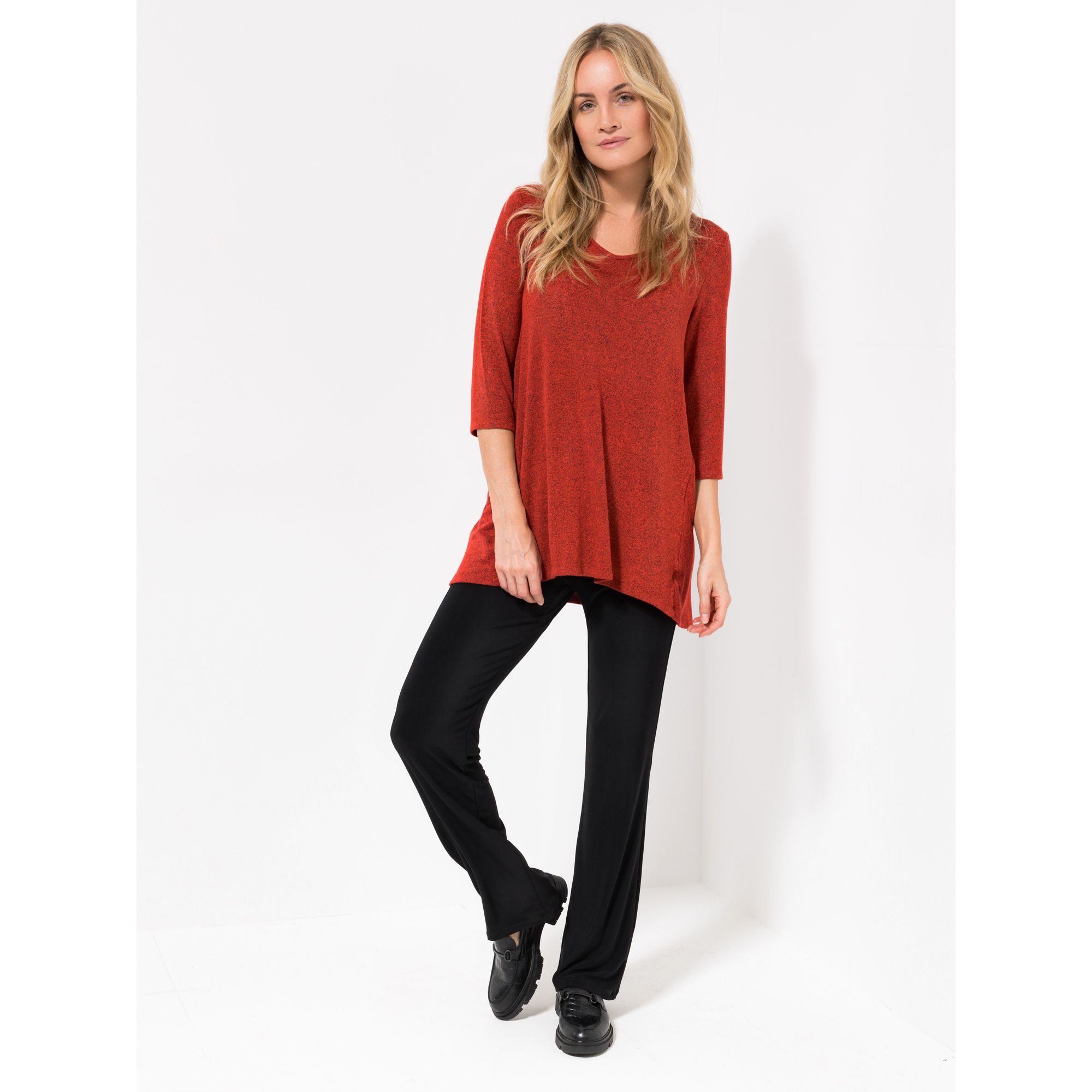 KIM & CO. Longshirt, 3/4-Arm Jersey Feinstrick-Optik figurumspielend