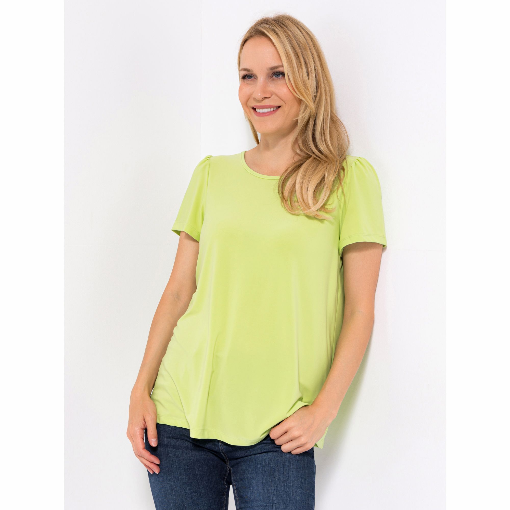KIM & CO. Shirt, 1/2-Arm Brazil Knit Jersey Rundhalsausschnitt figurumspielend