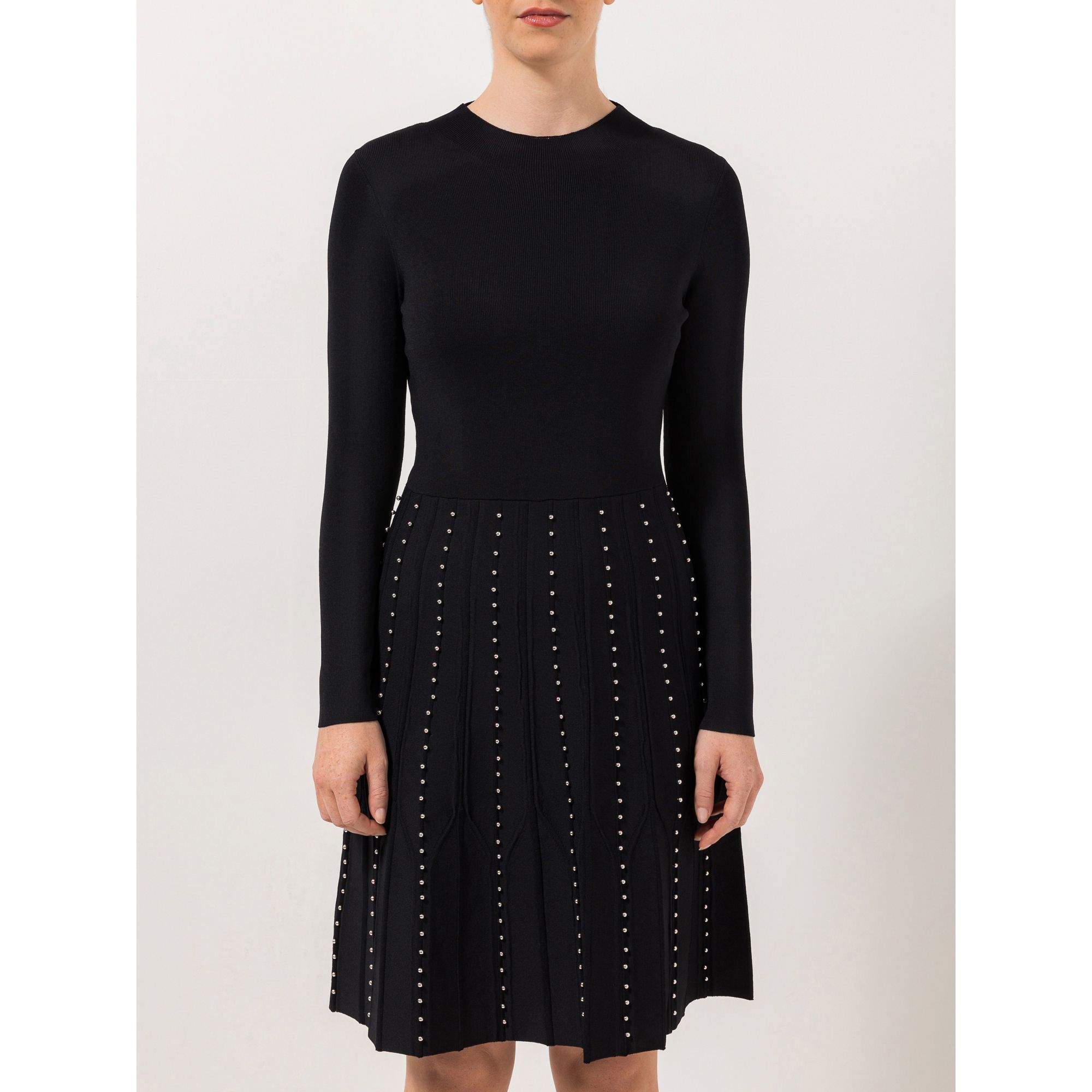STEFFEN SCHRAUT Kleid, 1/1-Arm Stehkragen Ziernieten figurbetont