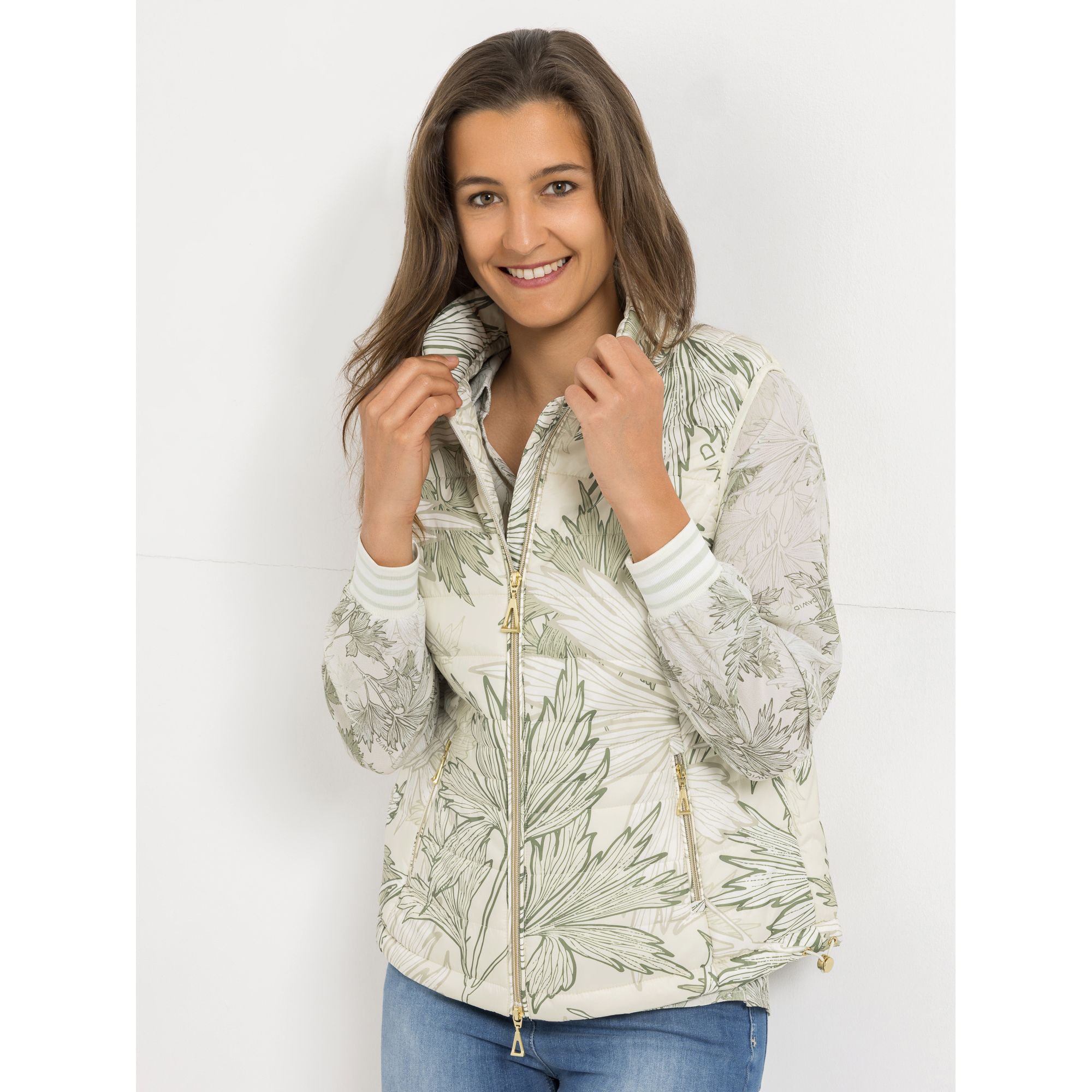 DAWID by Dawid Tomaszewski Steppweste, Taschen Saum-Tunnelzug figurumspielend