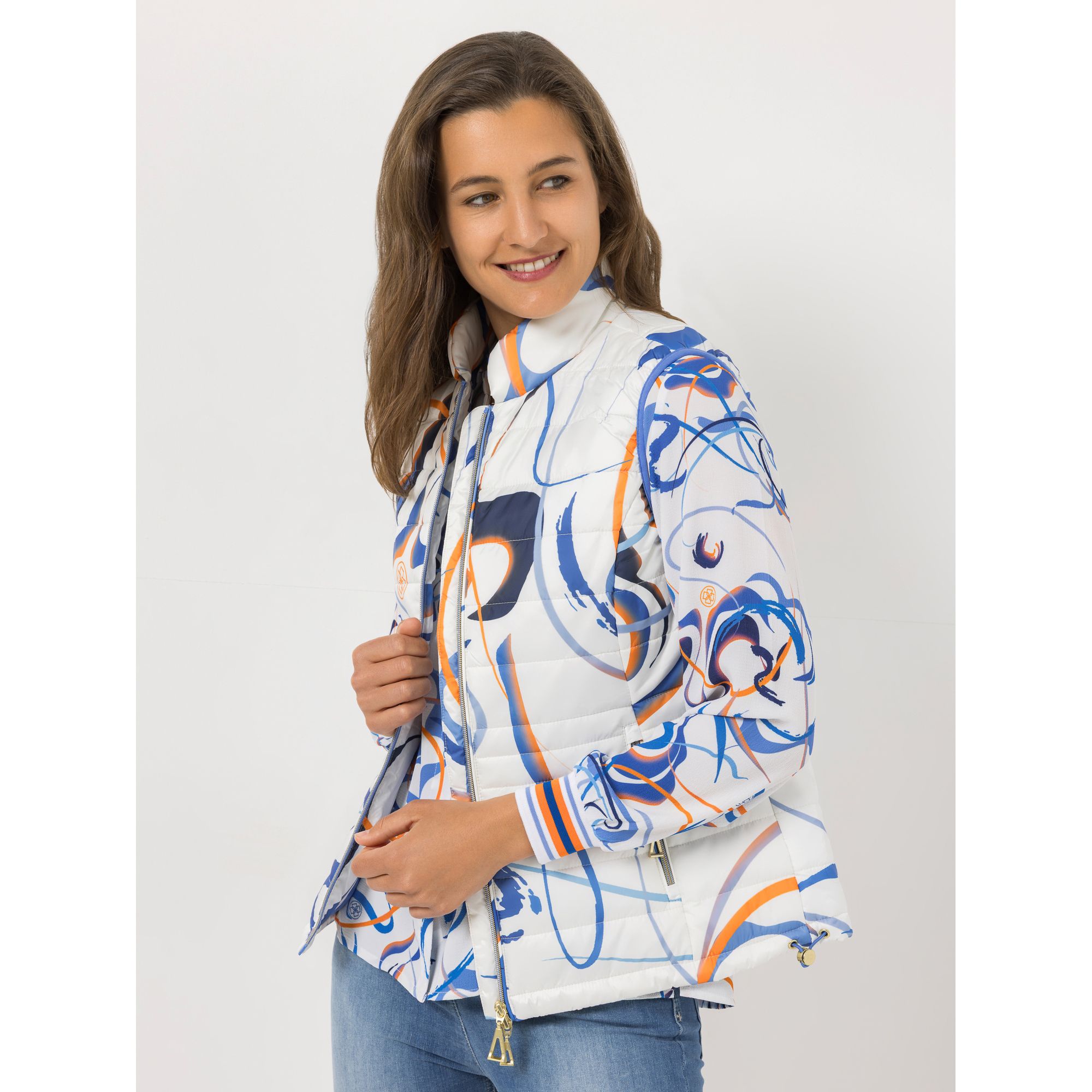 DAWID by Dawid Tomaszewski Steppweste, Taschen Saum-Tunnelzug figurumspielend