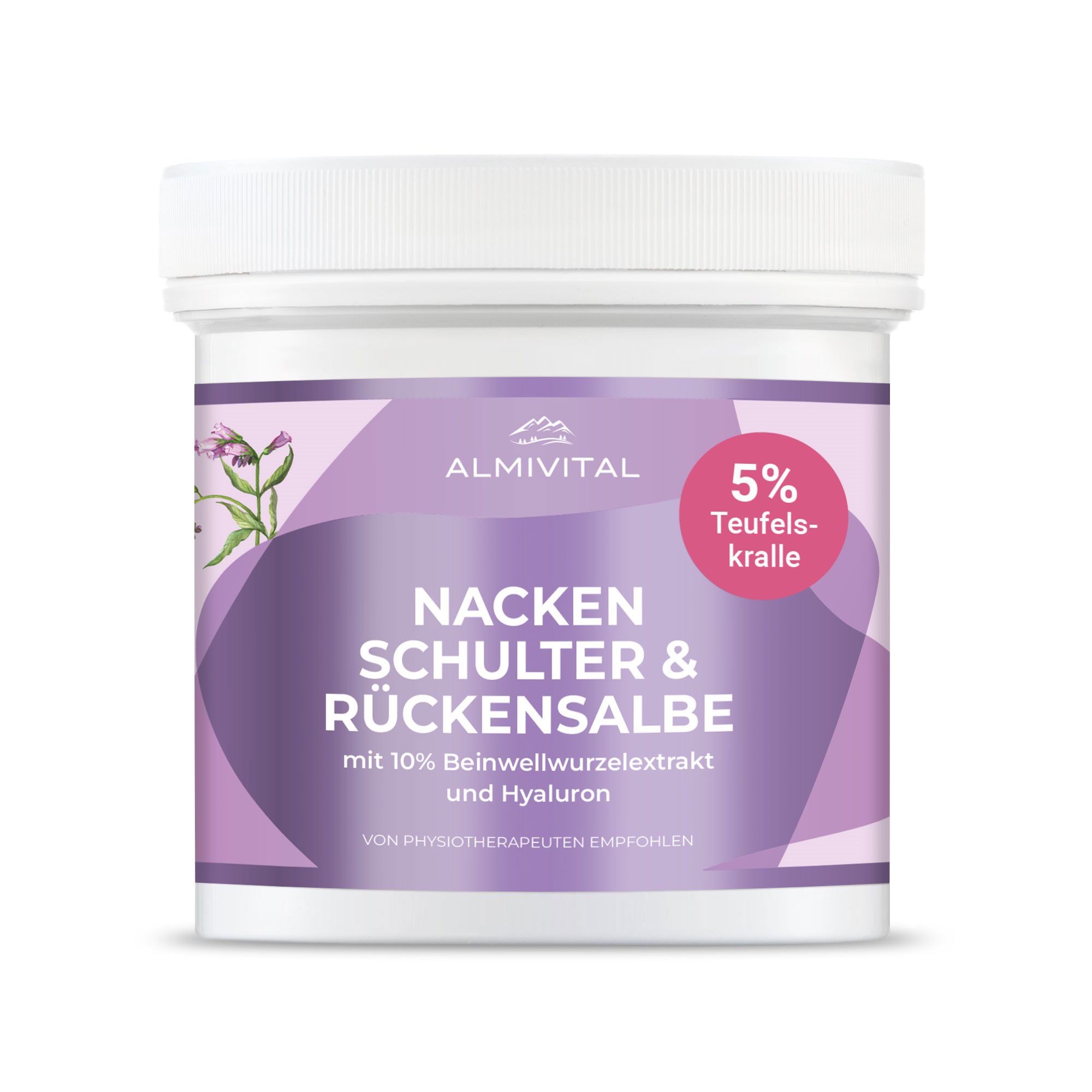 ALMIVITAL Nacken-, Schulter- & Rückensalbe mit 5% Teufelskralle & 10% Beinwell, 500ml