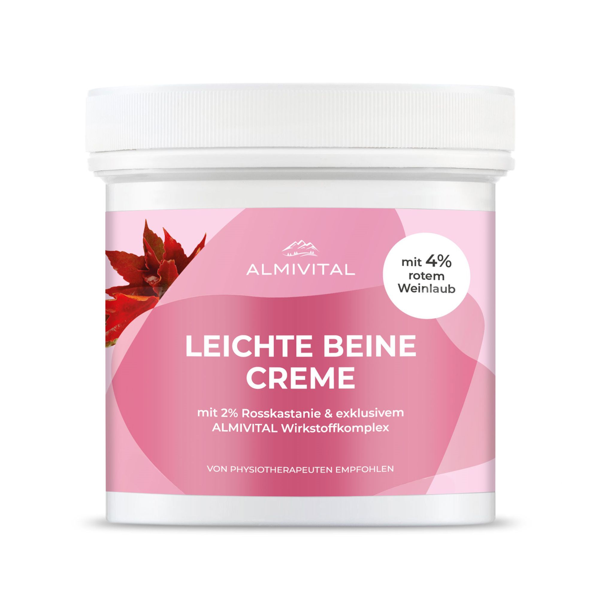 ALMIVITAL Leichte Beine Creme mit 4% rotem Weinlaub und 2% Rosskastanie 500ml