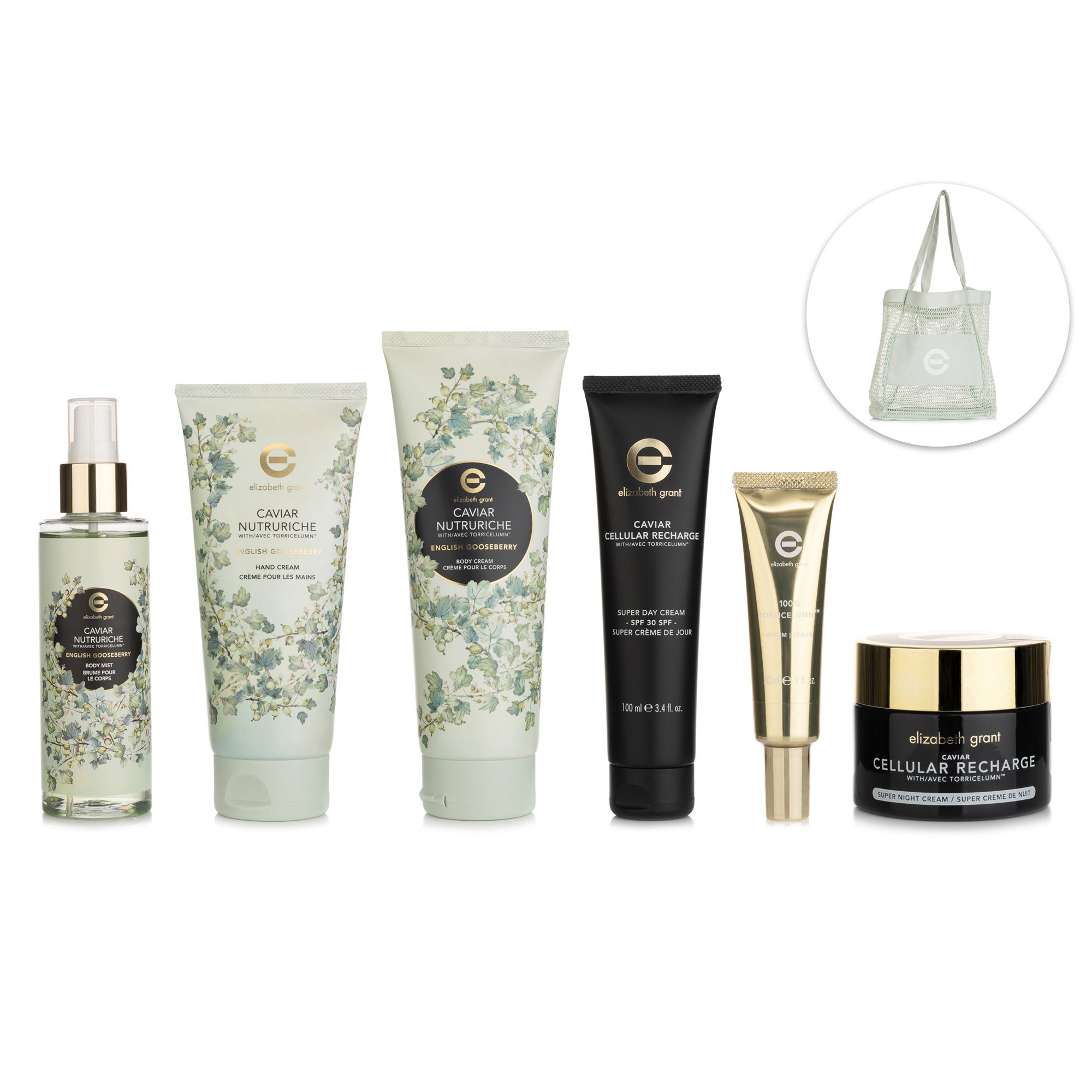 ELIZABETH GRANT Caviar Summer 6tlg. Set für den perfekten Sommertag mit Strandtasche