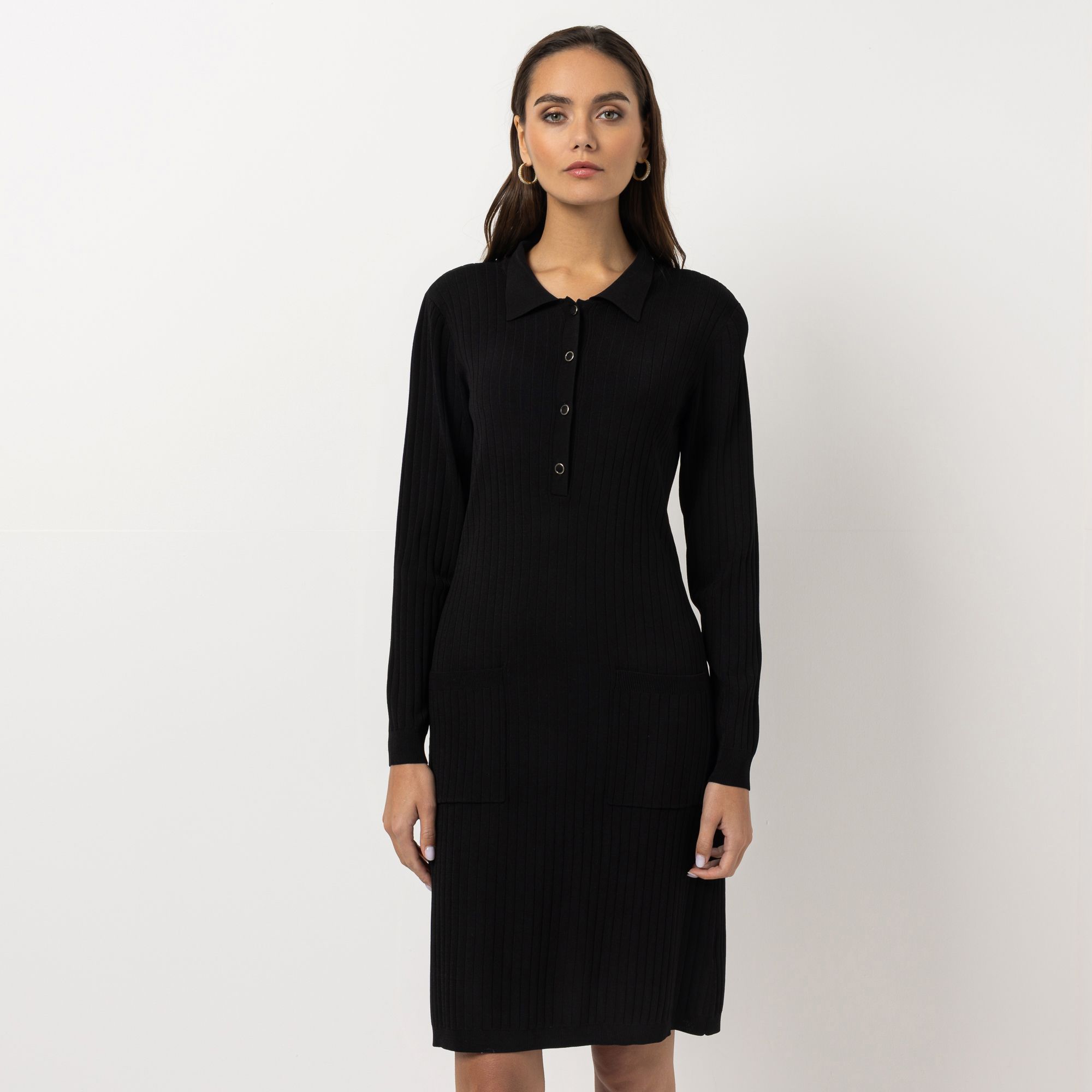 STEFFEN SCHRAUT Kleid Hemdkragen halbe Knopfleiste figurbetont