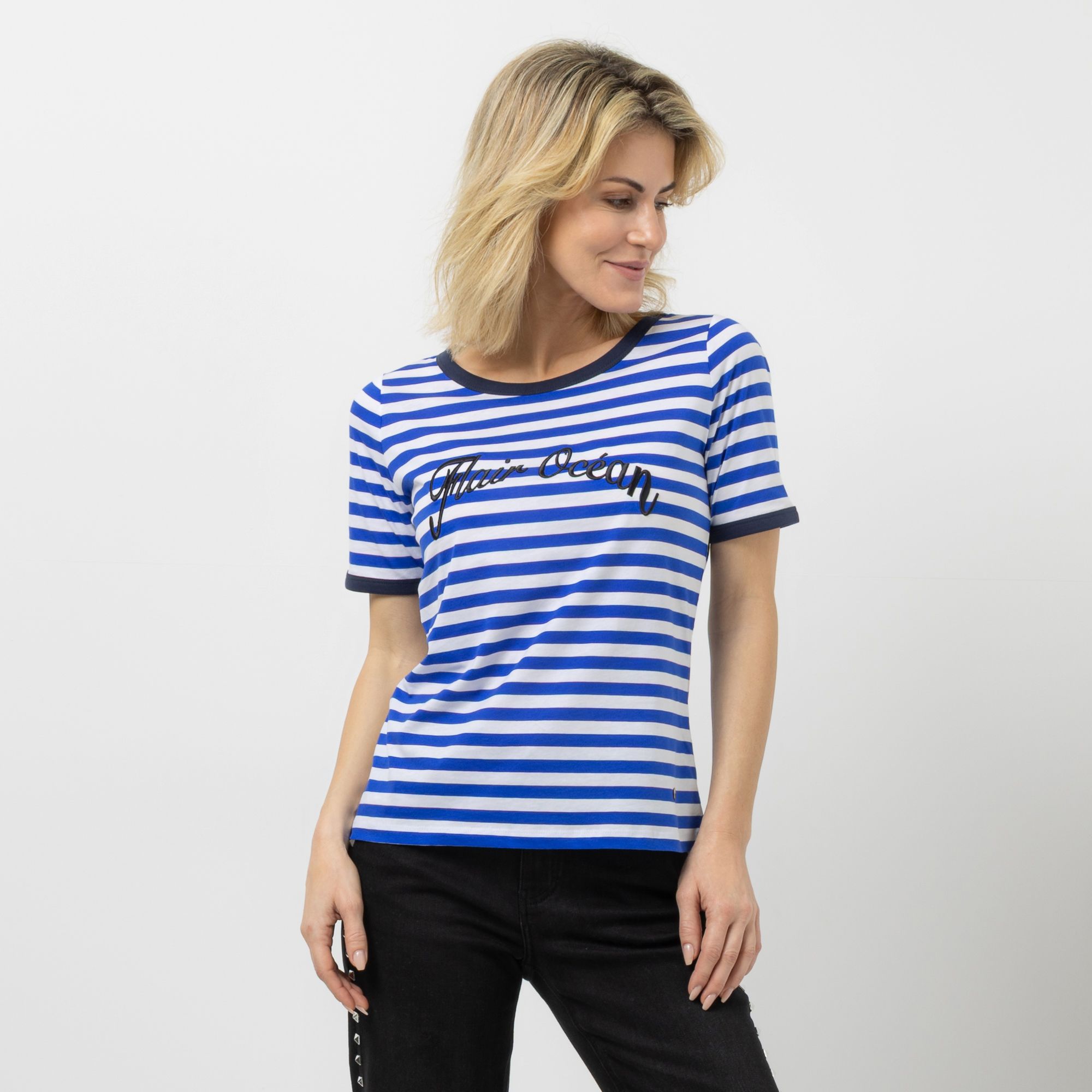 STRANDFEIN Shirt, 1/2-Arm Rundhalsausschnitt Stickerei figurumspielend