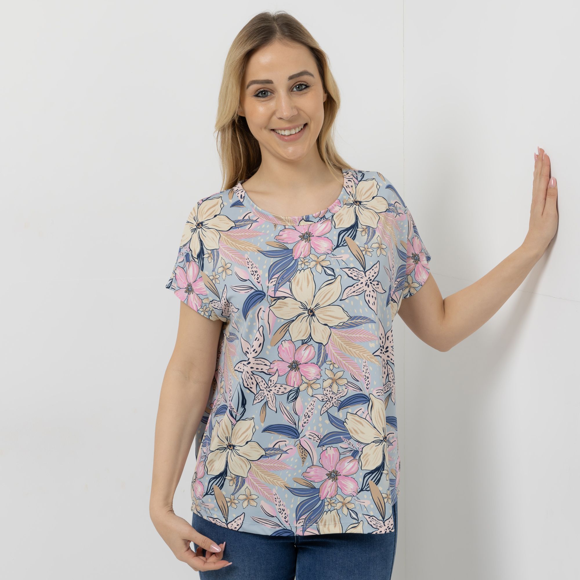 KIM & CO. Shirt, 1/2-Arm Brazil Knit Jersey Rundhalsausschnitt figurumspielend