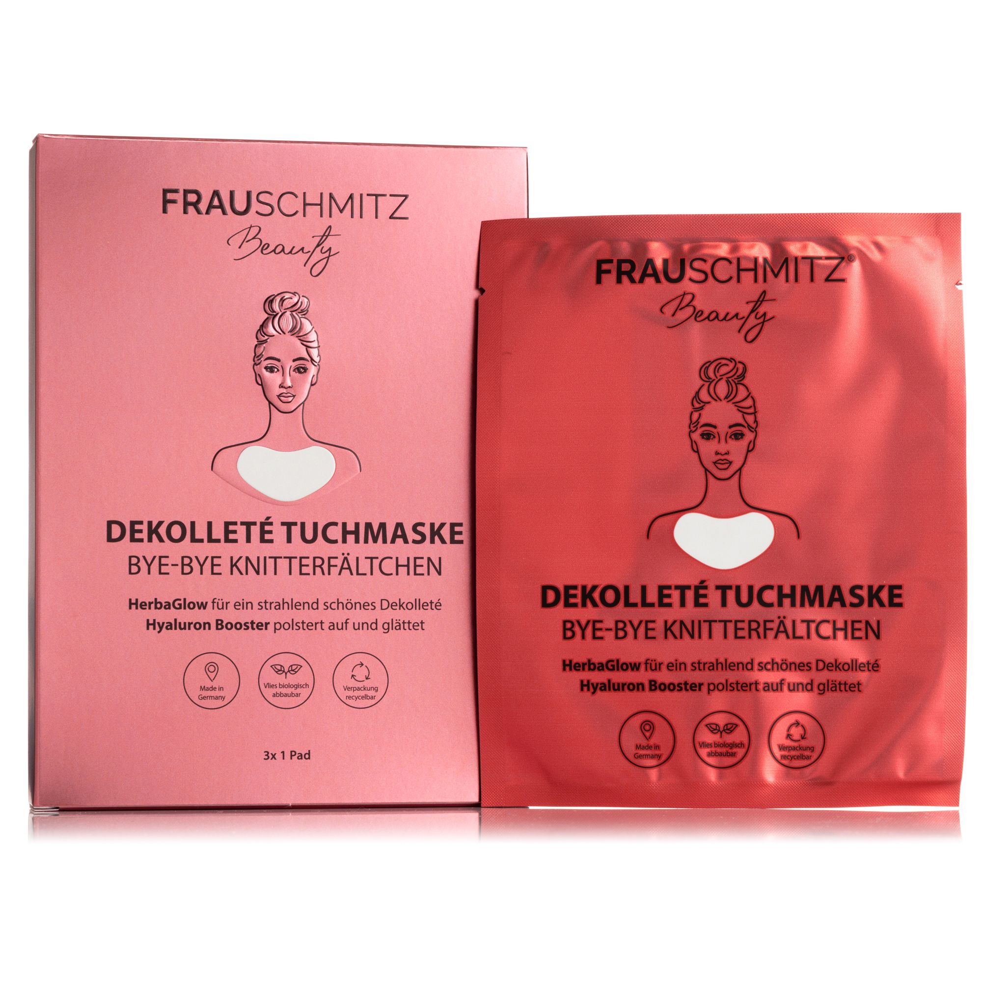 FRAUSCHMITZ Beauty Dekolleté Tuchmaske 3er Set + 1x Dekolleté Maske