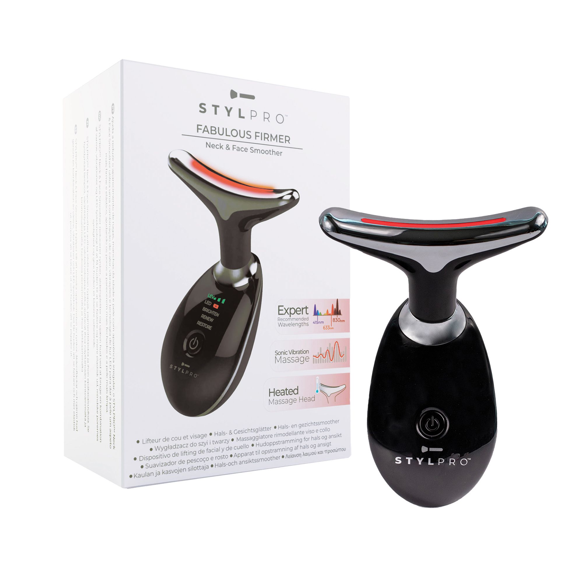 STYLPRO Fabulous Firmer LED-Glättungsgerät für Hals und Gesicht mit Wärme & Vibration